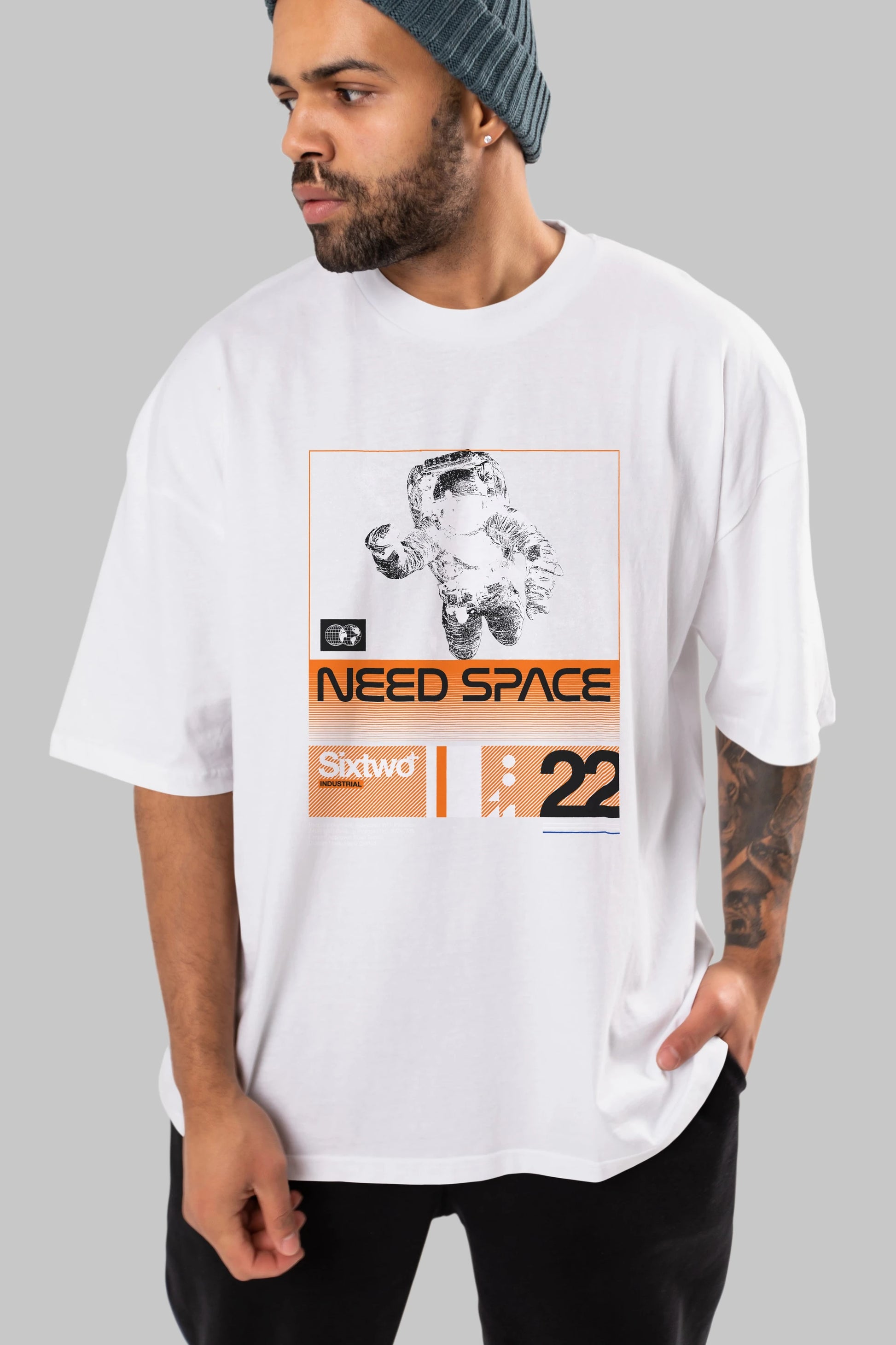 Need Space Ön Baskılı Oversize t-shirt Erkek Kadın Unisex