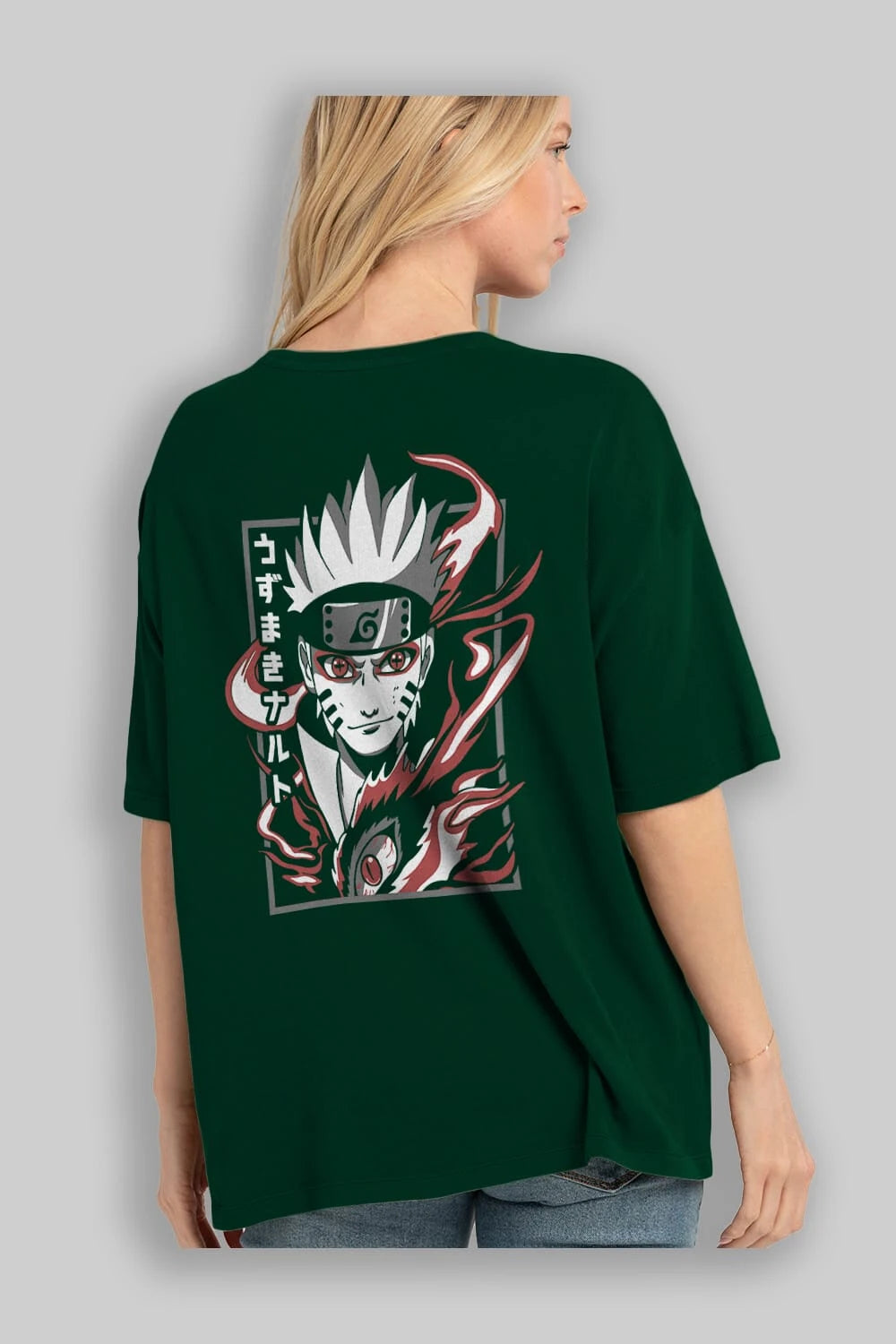 NarutoMod Anime Arka Baskılı Oversize t-shirt Erkek Kadın Unisex
