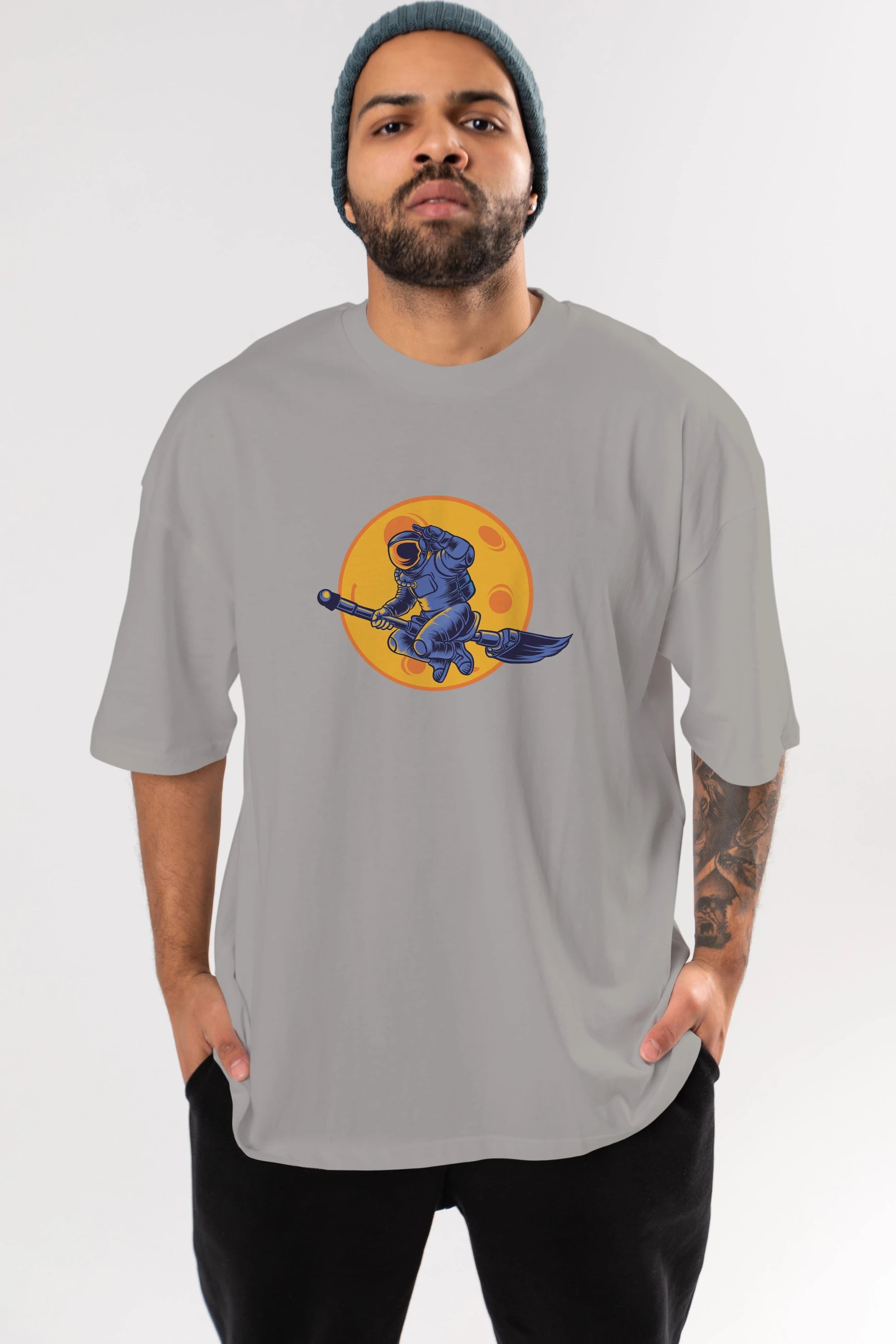 Space Witch Ön Baskılı Oversize t-shirt Erkek Kadın Unisex