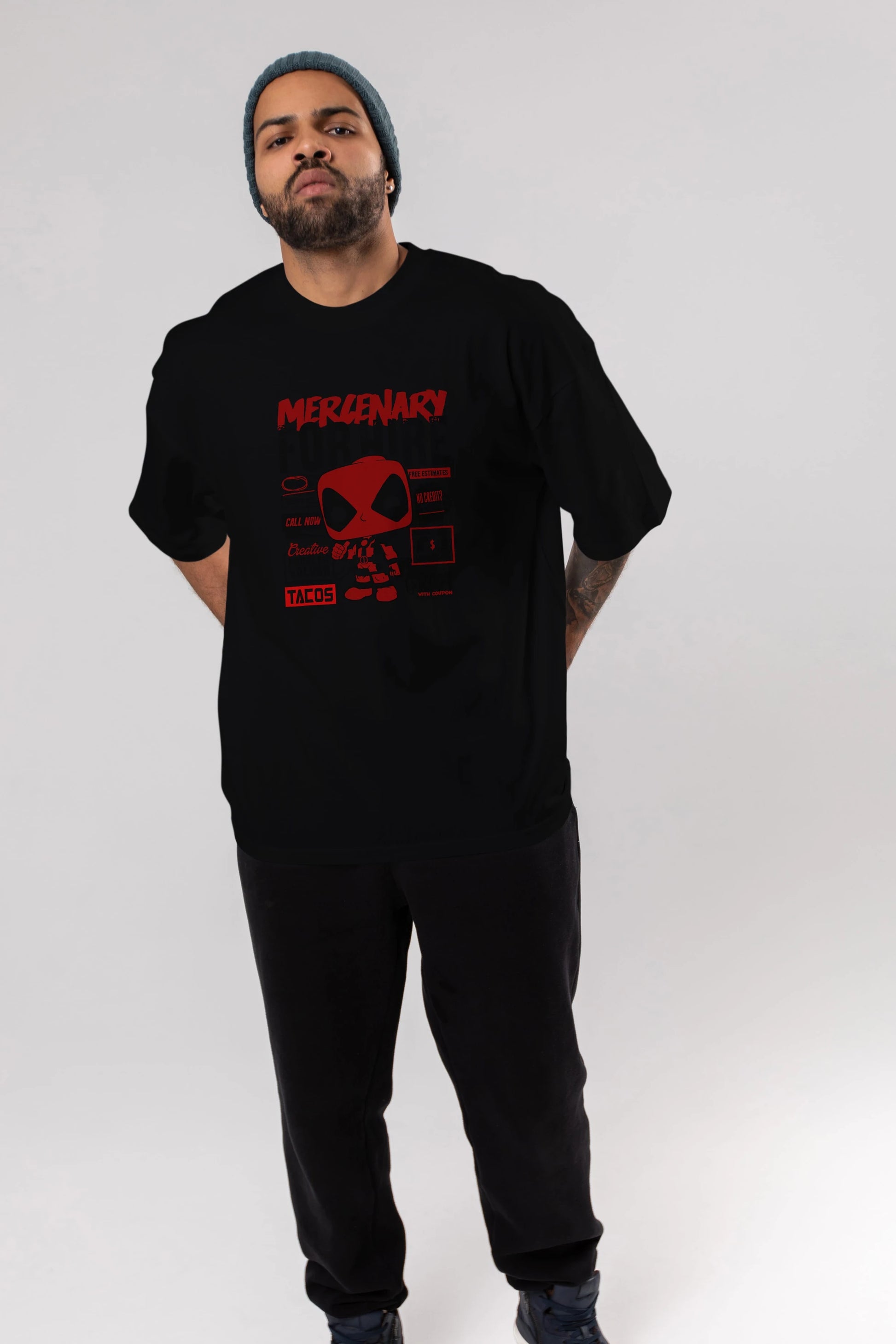 Deadpool (18) Ön Baskılı Oversize t-shirt Erkek Kadın Unisex %100 Pamuk Bisiklet Yaka tişort