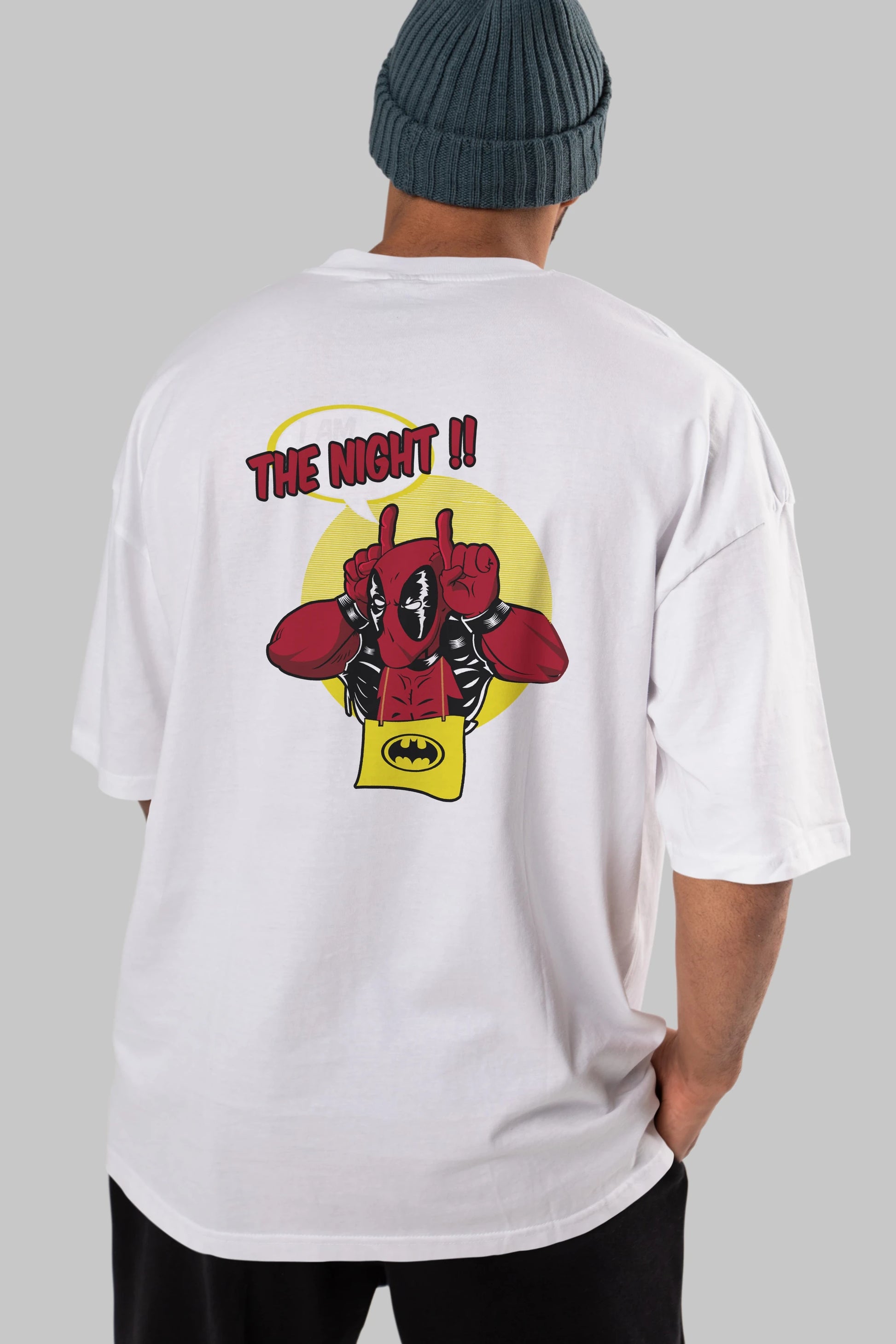 Deadpool (1) Arka Baskılı Oversize t-shirt Erkek Kadın Unisex %100 Pamuk Bisiklet Yaka tişort