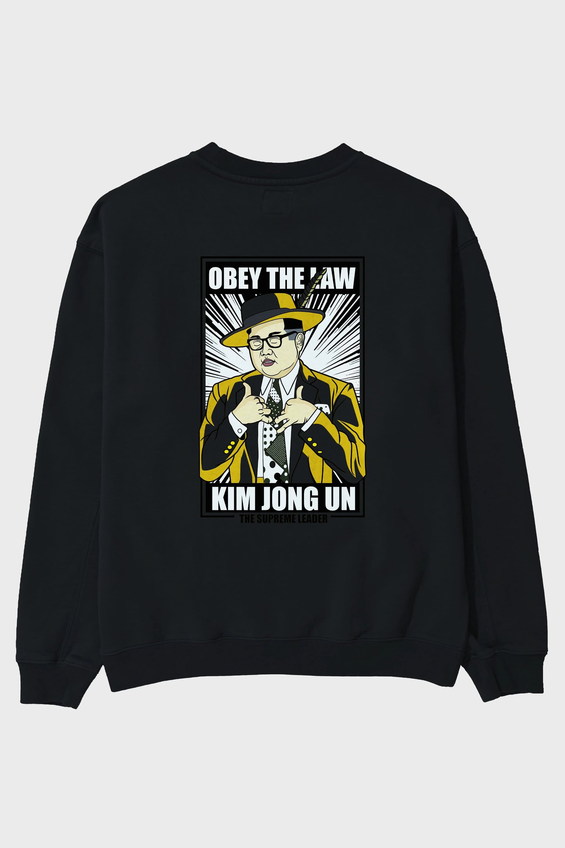 The Mask Jong Un Arka Baskılı Oversize Sweatshirt Erkek Kadın Unisex