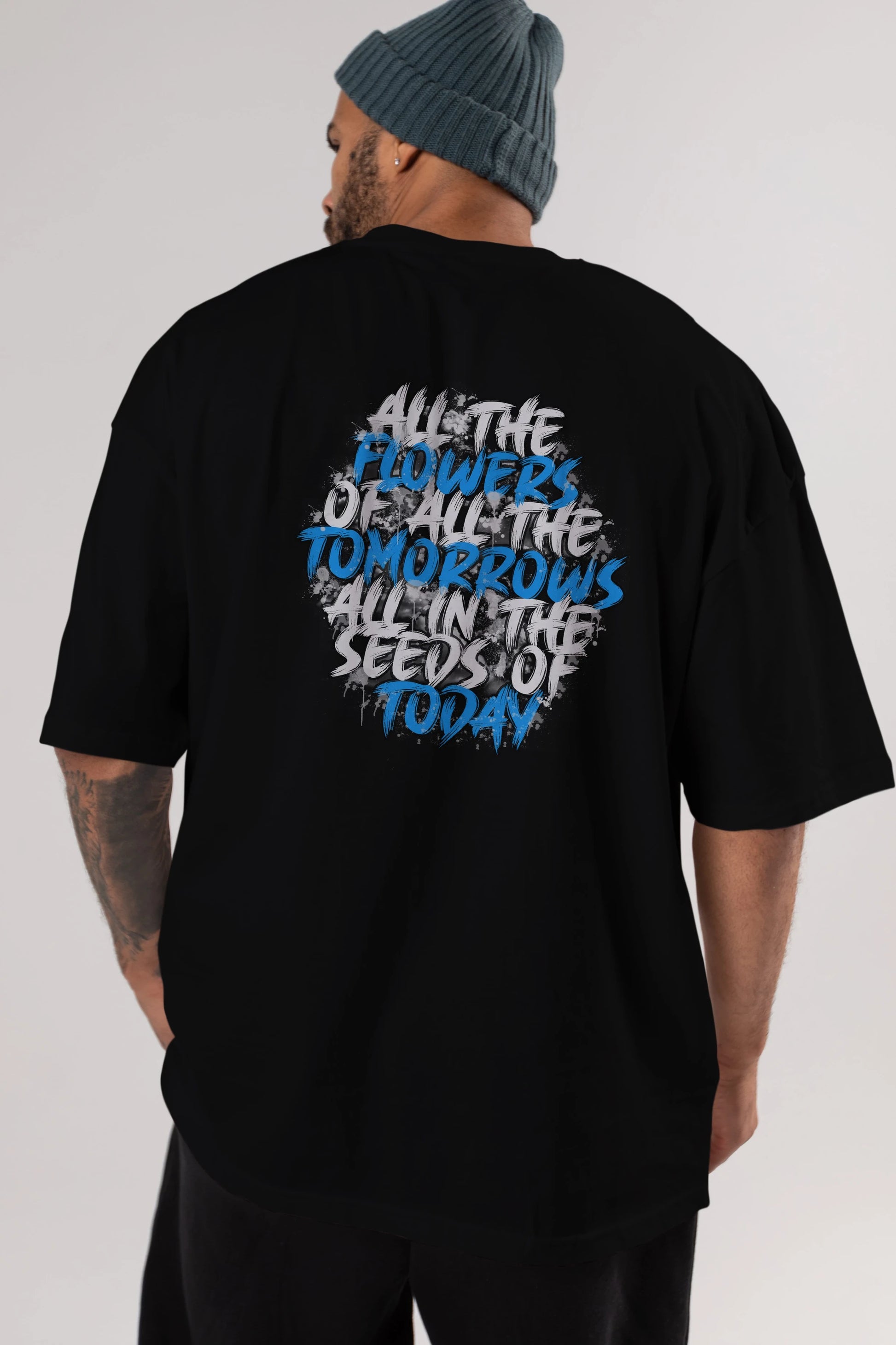 All The Flowers Of All The Tomorrows Arka Baskılı Oversize t-shirt Erkek Kadın Unisex
