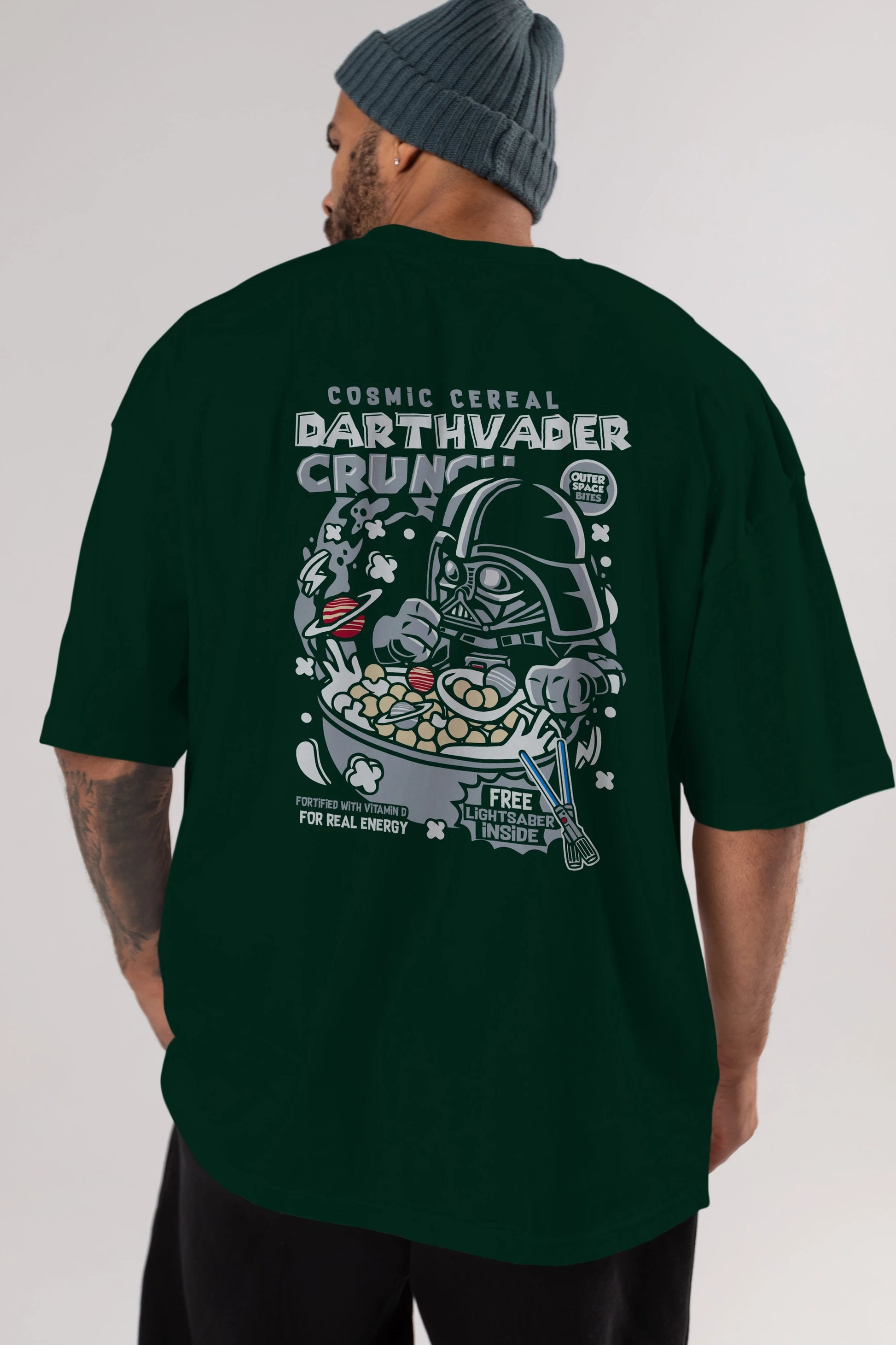 Darth Vader (2) Arka Baskılı Oversize t-shirt Erkek Kadın Unisex %100 Pamuk Bisiklet Yaka tişort