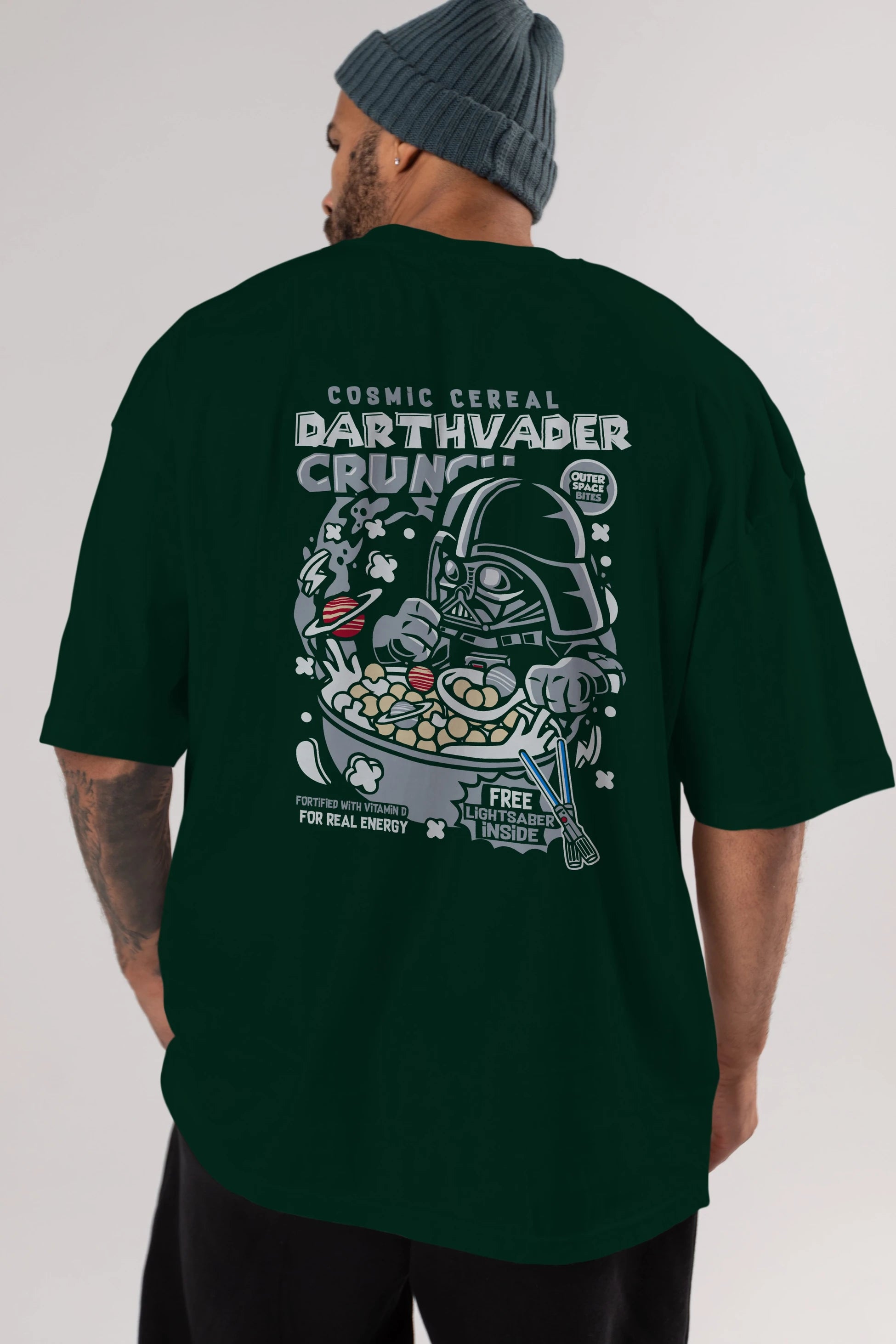 Darth Vader (2) Arka Baskılı Oversize t-shirt Erkek Kadın Unisex %100 Pamuk Bisiklet Yaka tişort