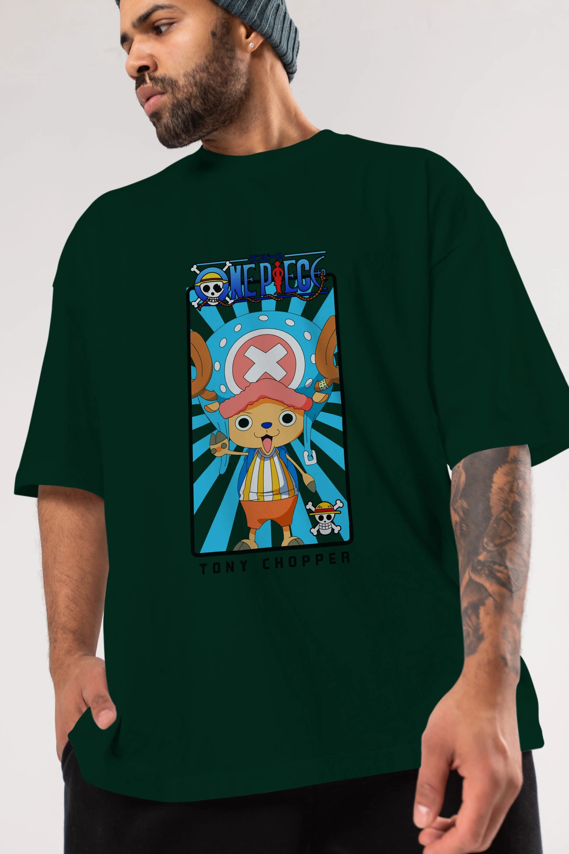 Chopper Anime Ön Baskılı Oversize t-shirt Erkek Kadın Unisex