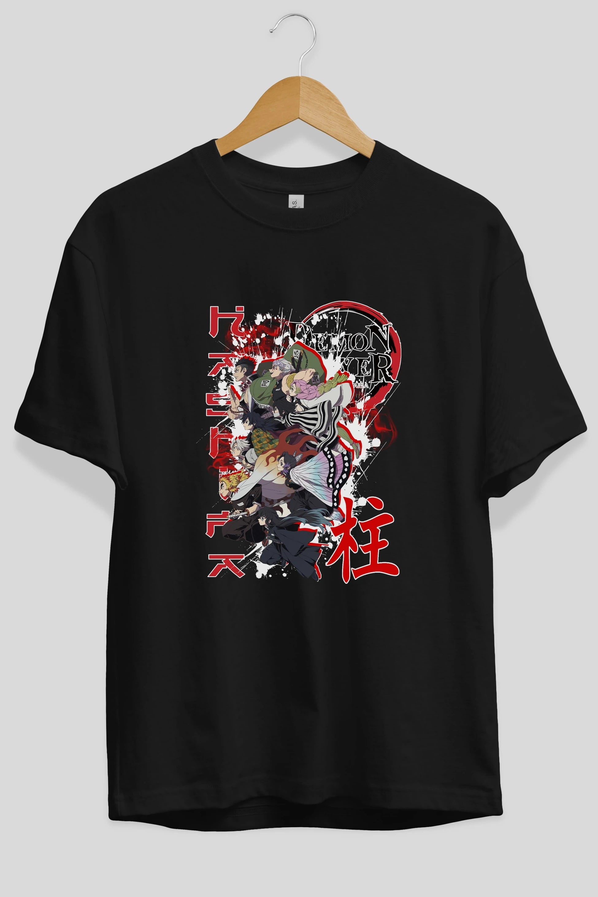 DEMON SLAYER SLAYERS Anime Ön Baskılı Oversize t-shirt %100 pamuk Erkek Kadın Unisex