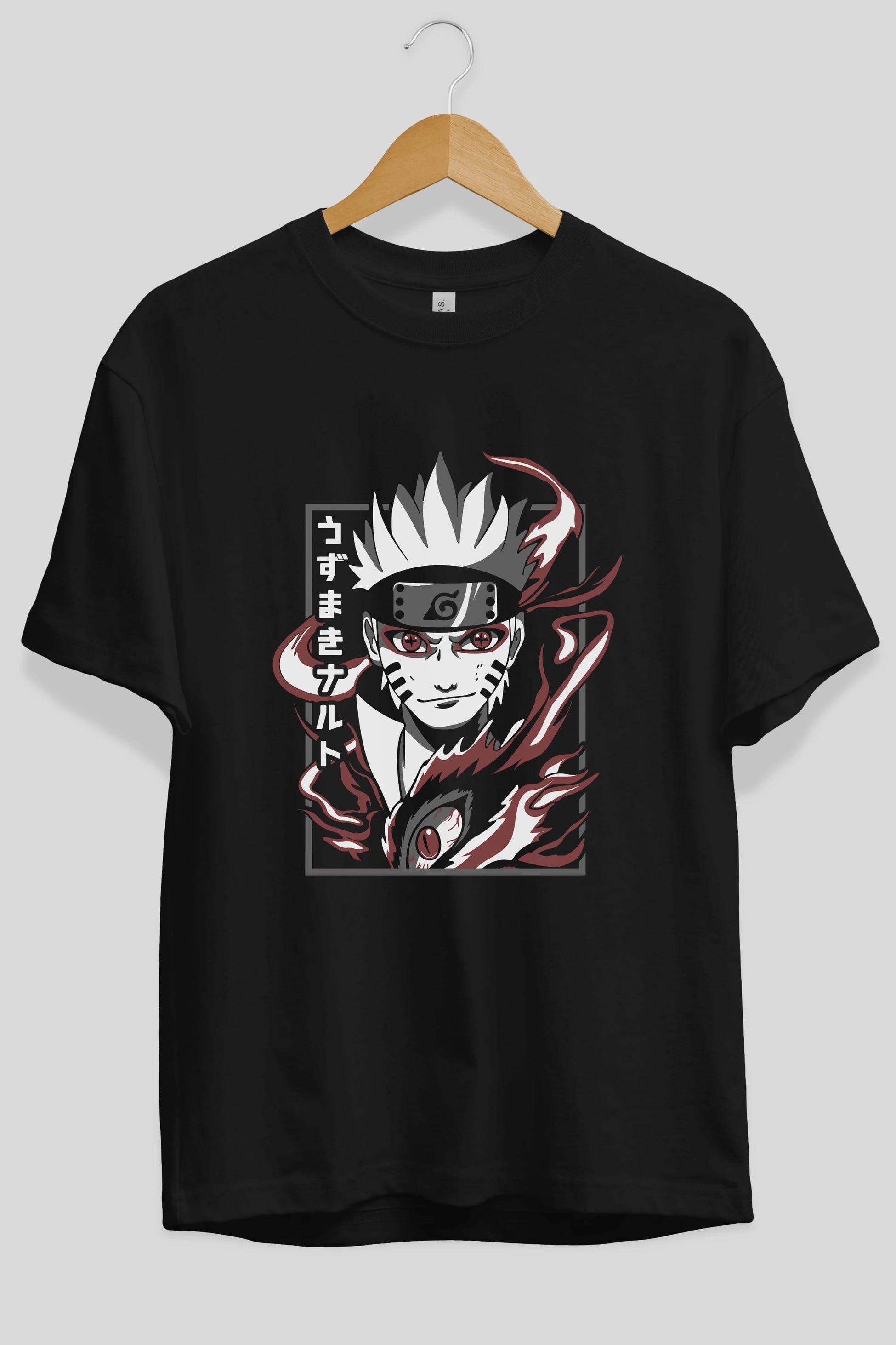 NarutoMod Anime Ön Baskılı Oversize t-shirt %100 pamuk Erkek Kadın Unisex