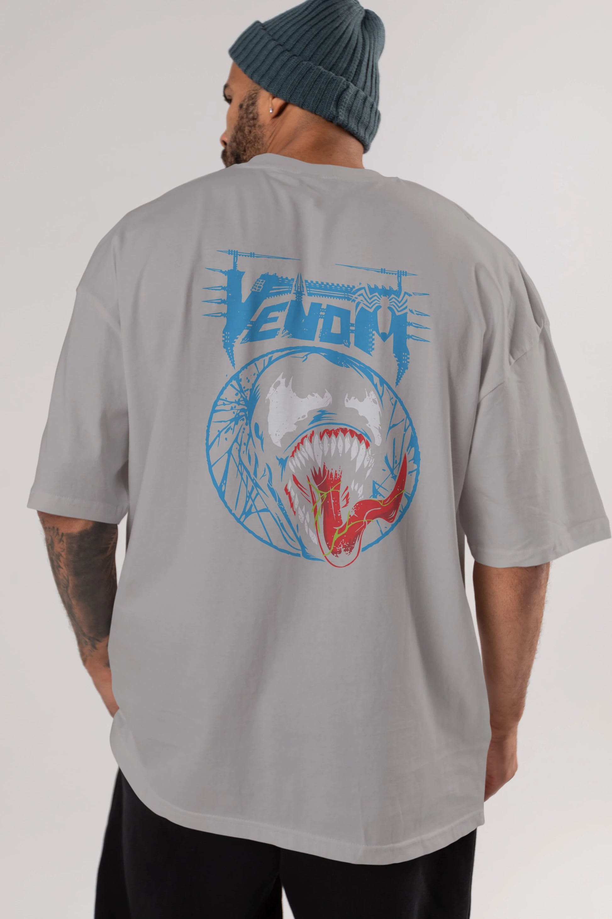 Venom (23) Arka Baskılı Oversize t-shirt Erkek Kadın Unisex %100 Pamuk Bisiklet Yaka tişort