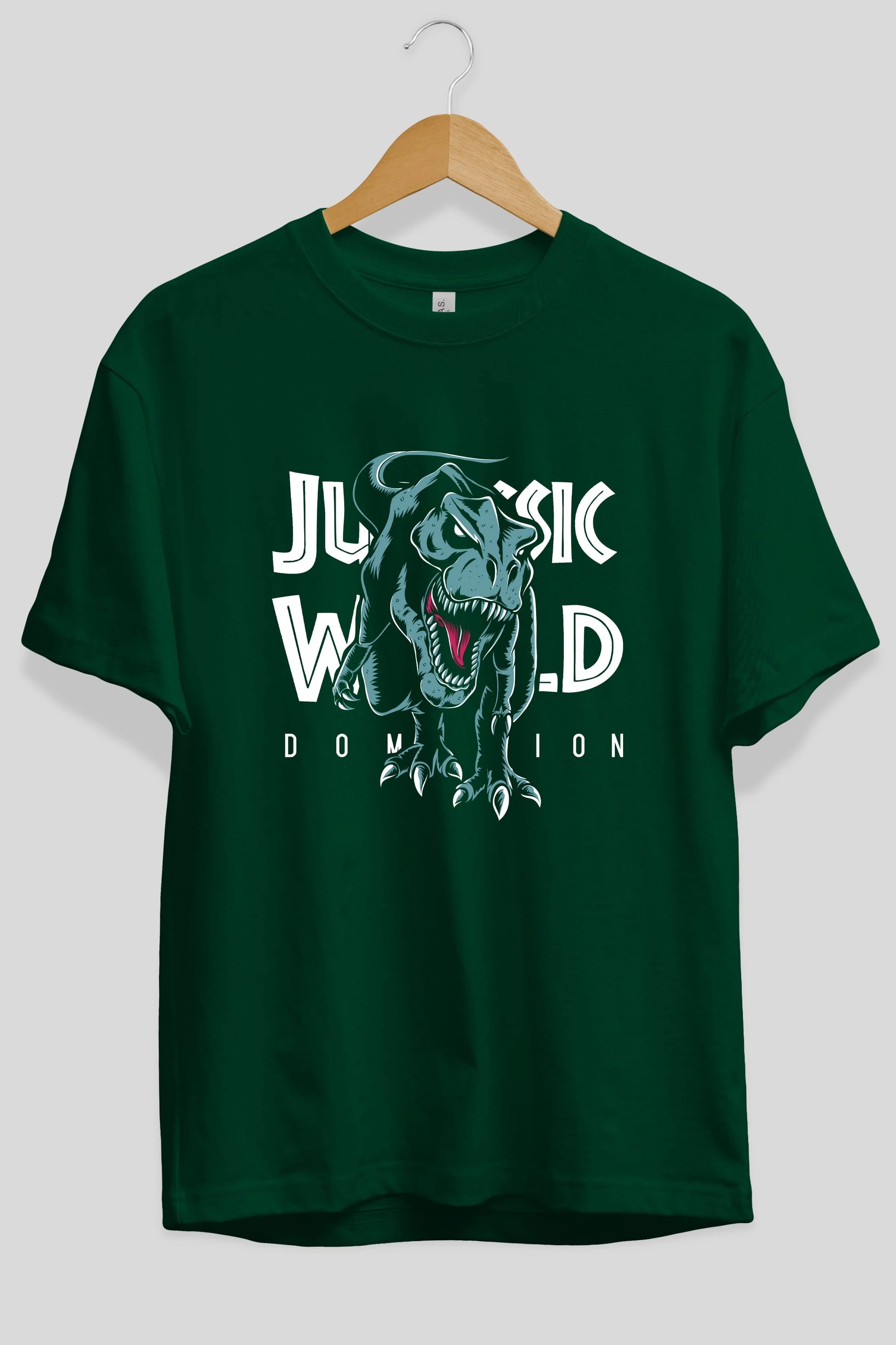 Jurassic Park (1) Ön Baskılı Oversize t-shirt Erkek Kadın Unisex %100 Pamuk Bisiklet Yaka tişort