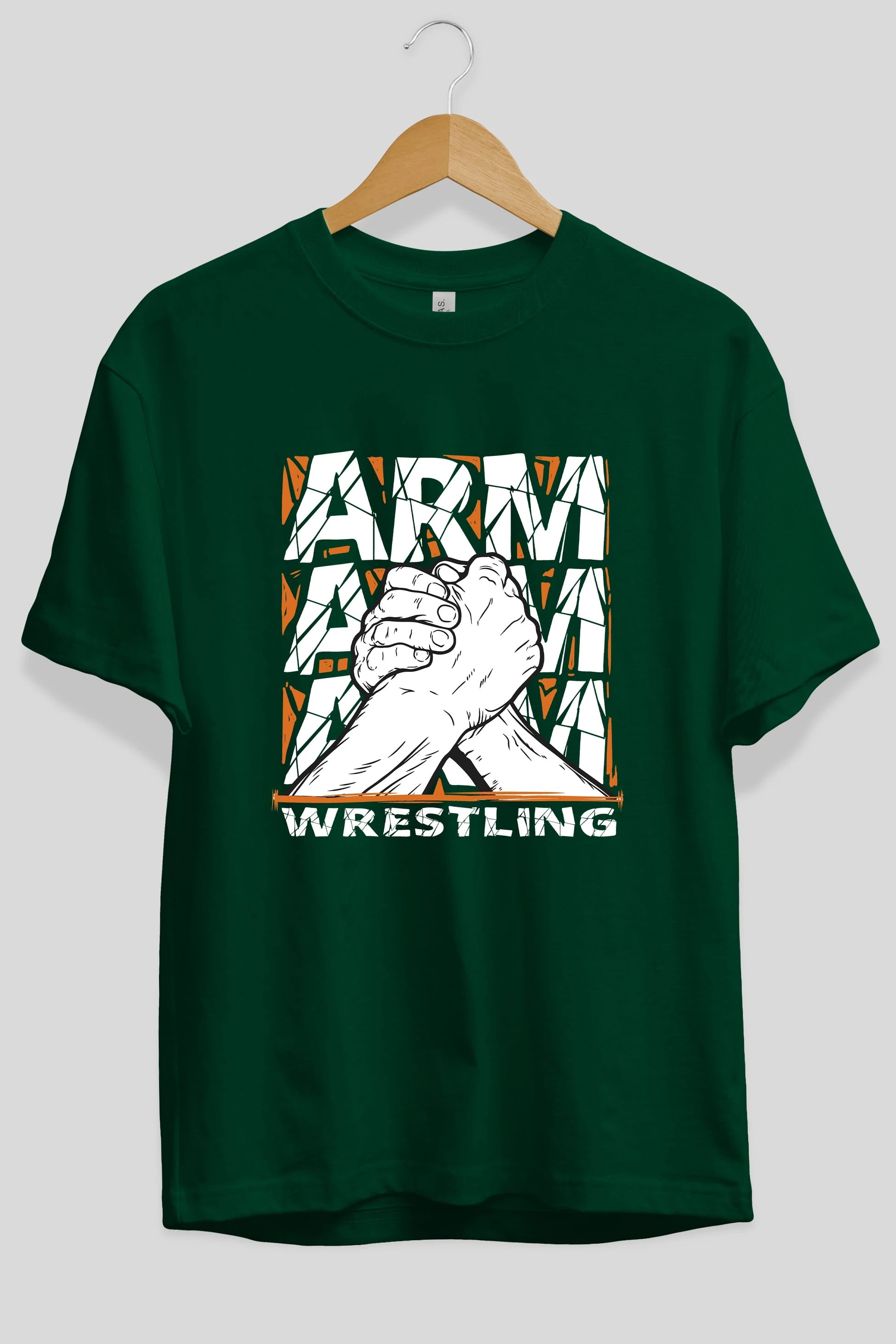 Arm Wrestling Ön Baskılı Oversize t-shirt Erkek Kadın Unisex