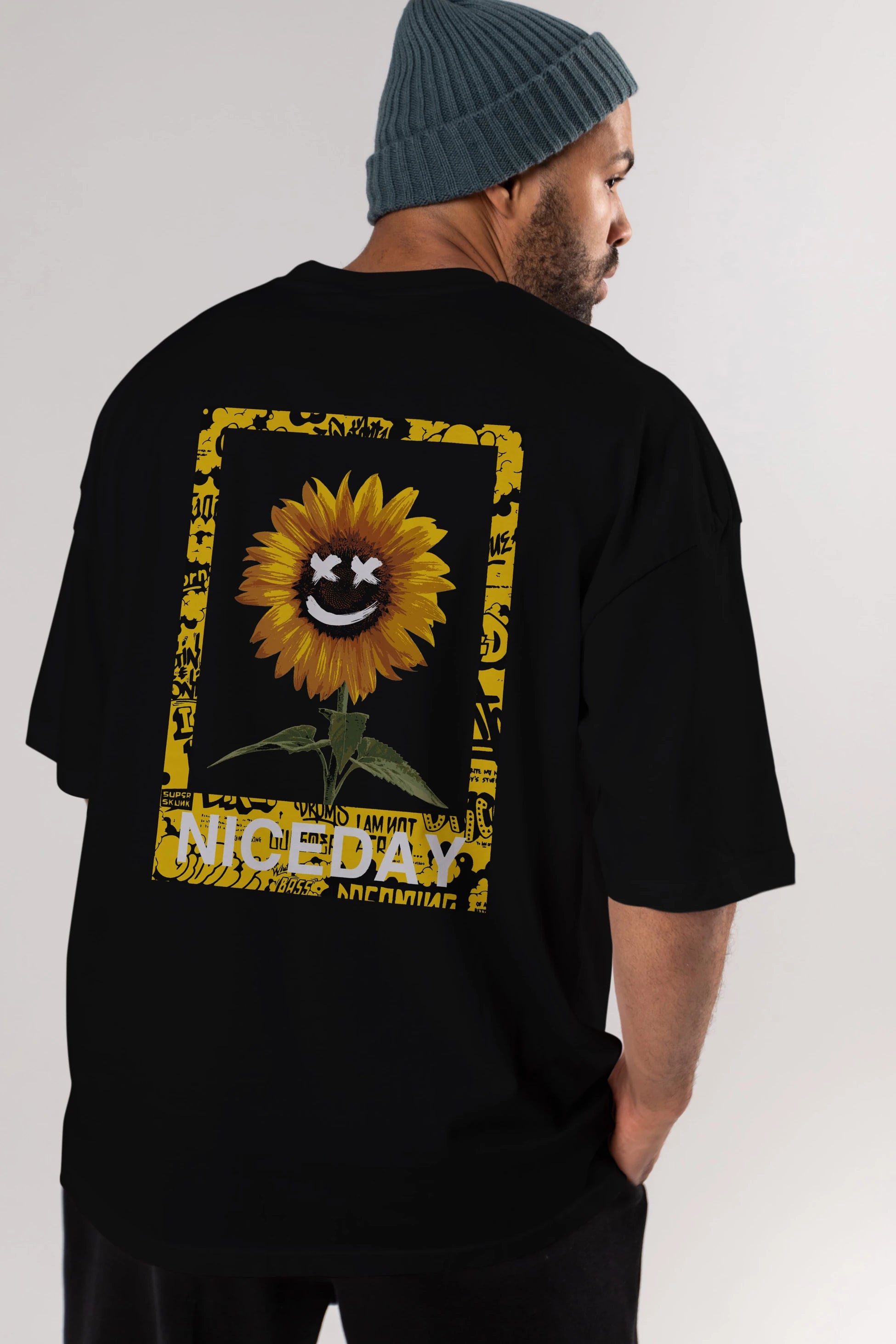 Niceday Streewear Arka Baskılı Oversize t-shirt Erkek Kadın Unisex