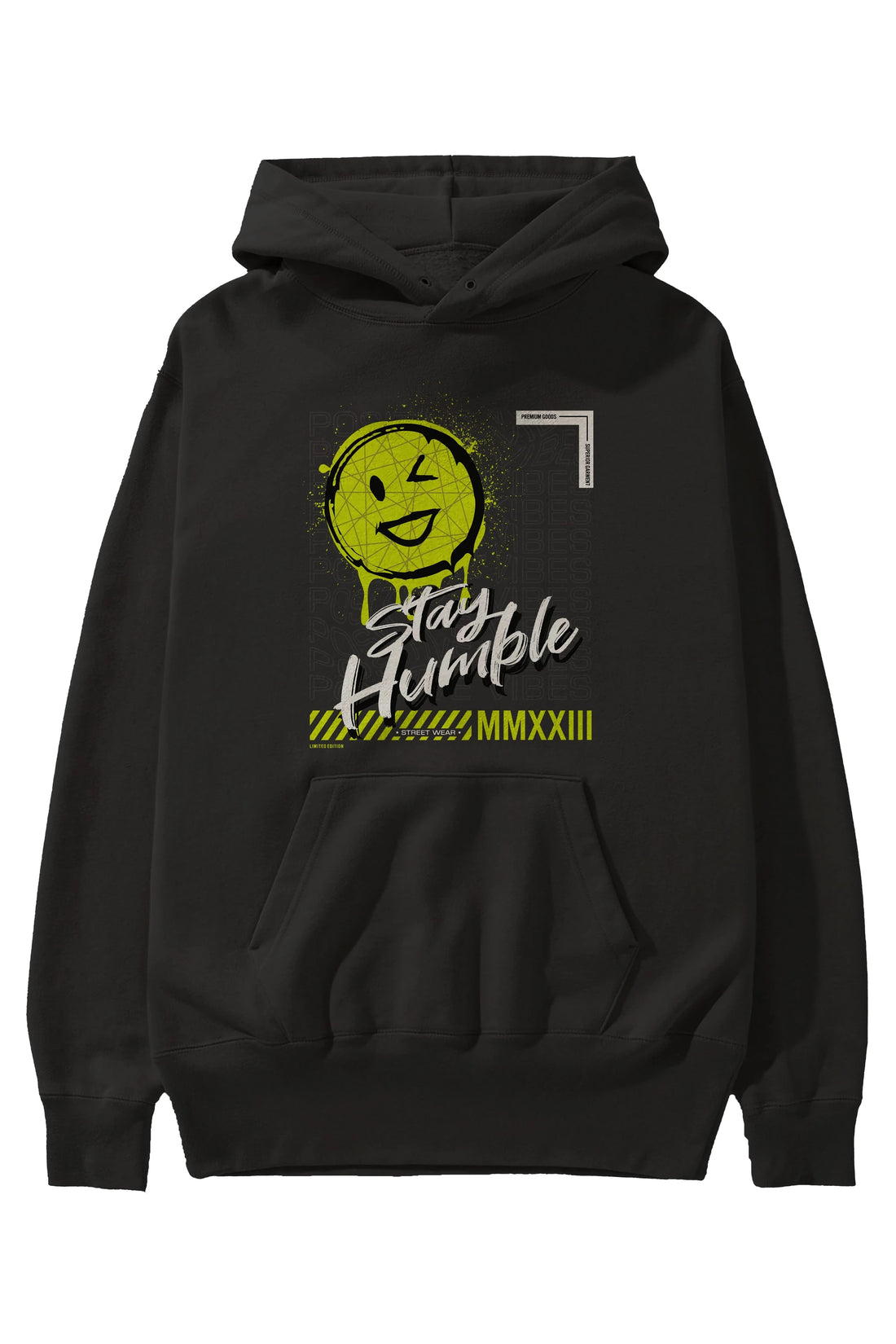 Stay Humble Ön Baskılı Hoodie Oversize Kapüşonlu Sweatshirt Erkek Kadın Unisex