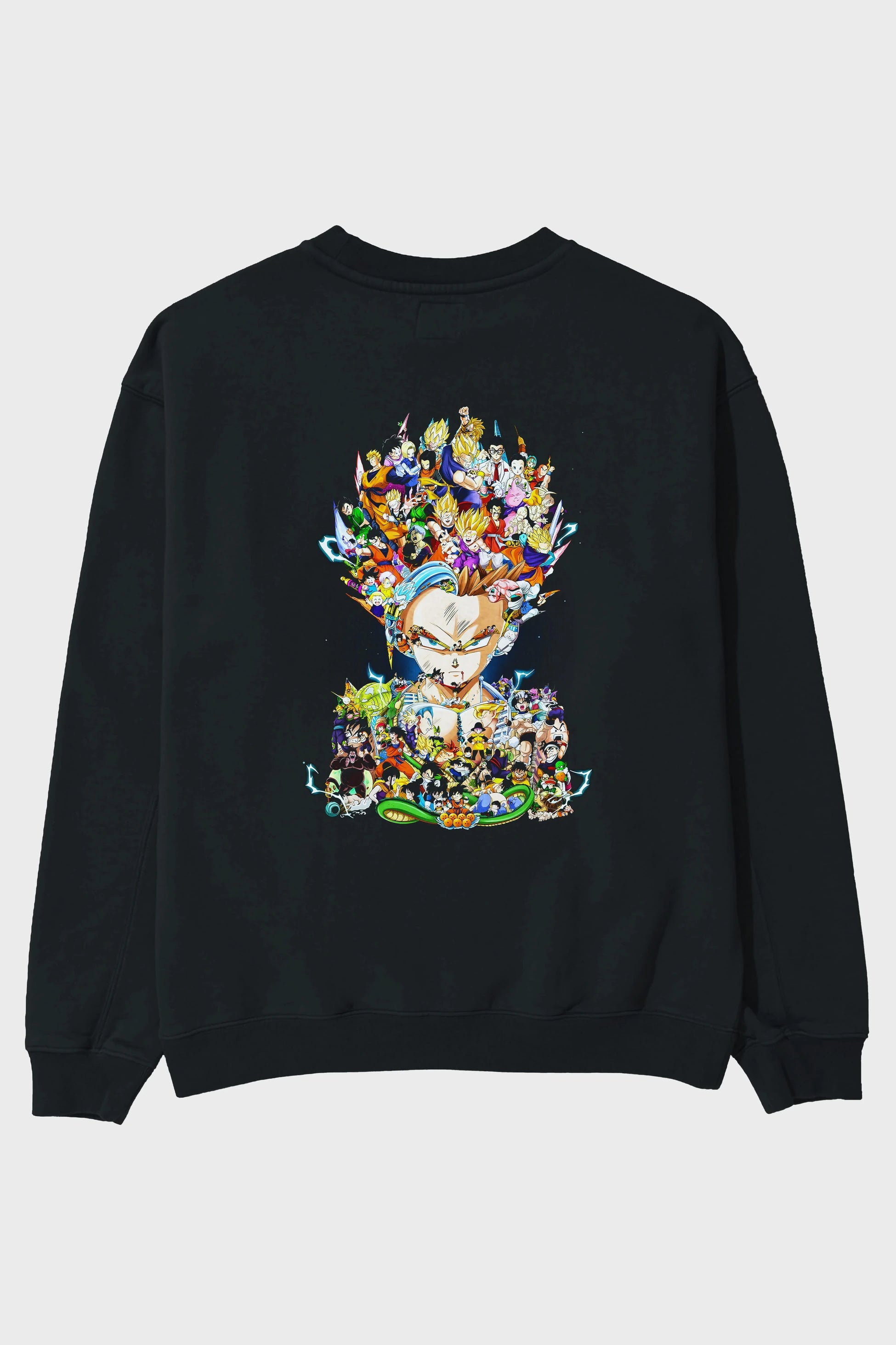 DRAGON BALL ART (2) Anime Arka Baskılı Oversize Sweatshirt Erkek Kadın Unisex