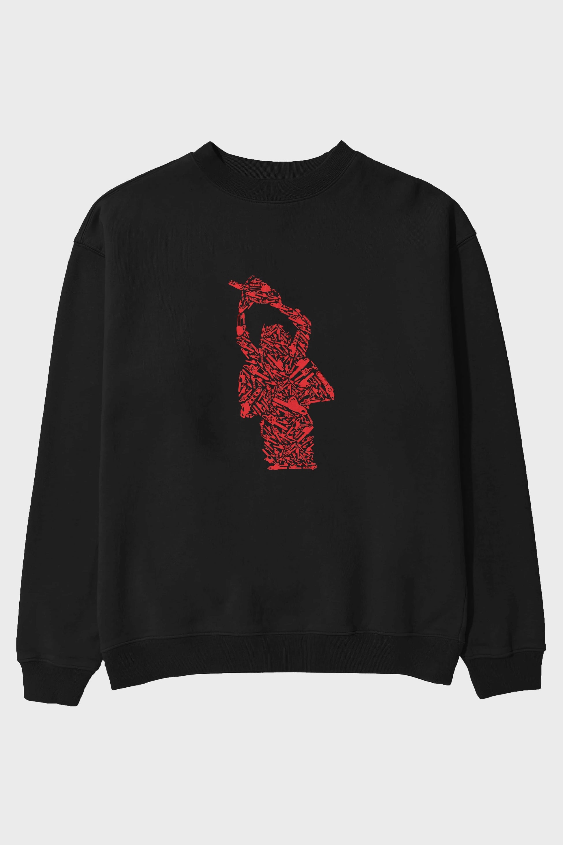 Chainsaw Ön Baskılı Oversize Sweatshirt Erkek Kadın Unisex
