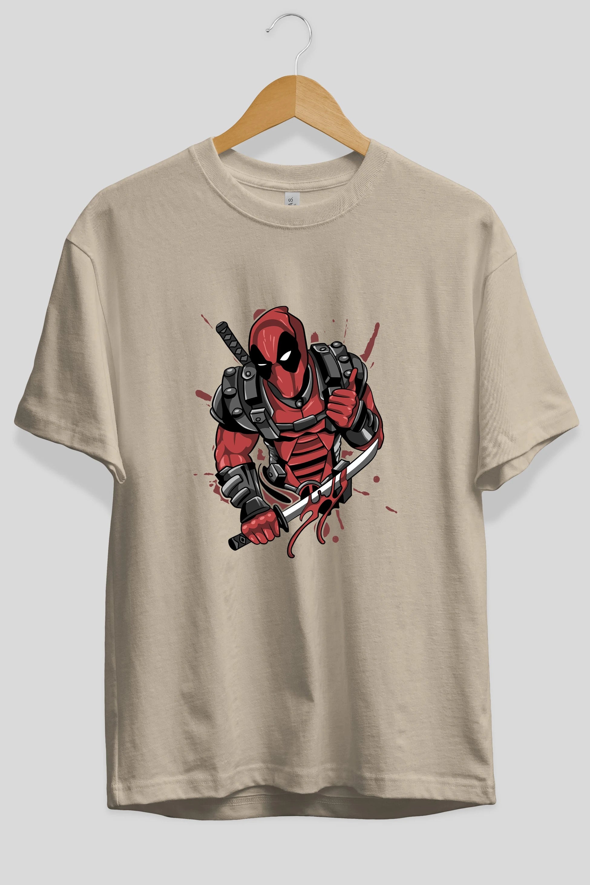 Deadpool (12) Ön Baskılı Oversize t-shirt Erkek Kadın Unisex %100 Pamuk Bisiklet Yaka tişort