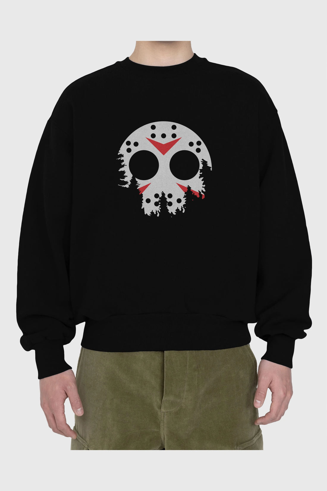 Jason Moon Ön Baskılı Oversize Sweatshirt Erkek Kadın Unisex