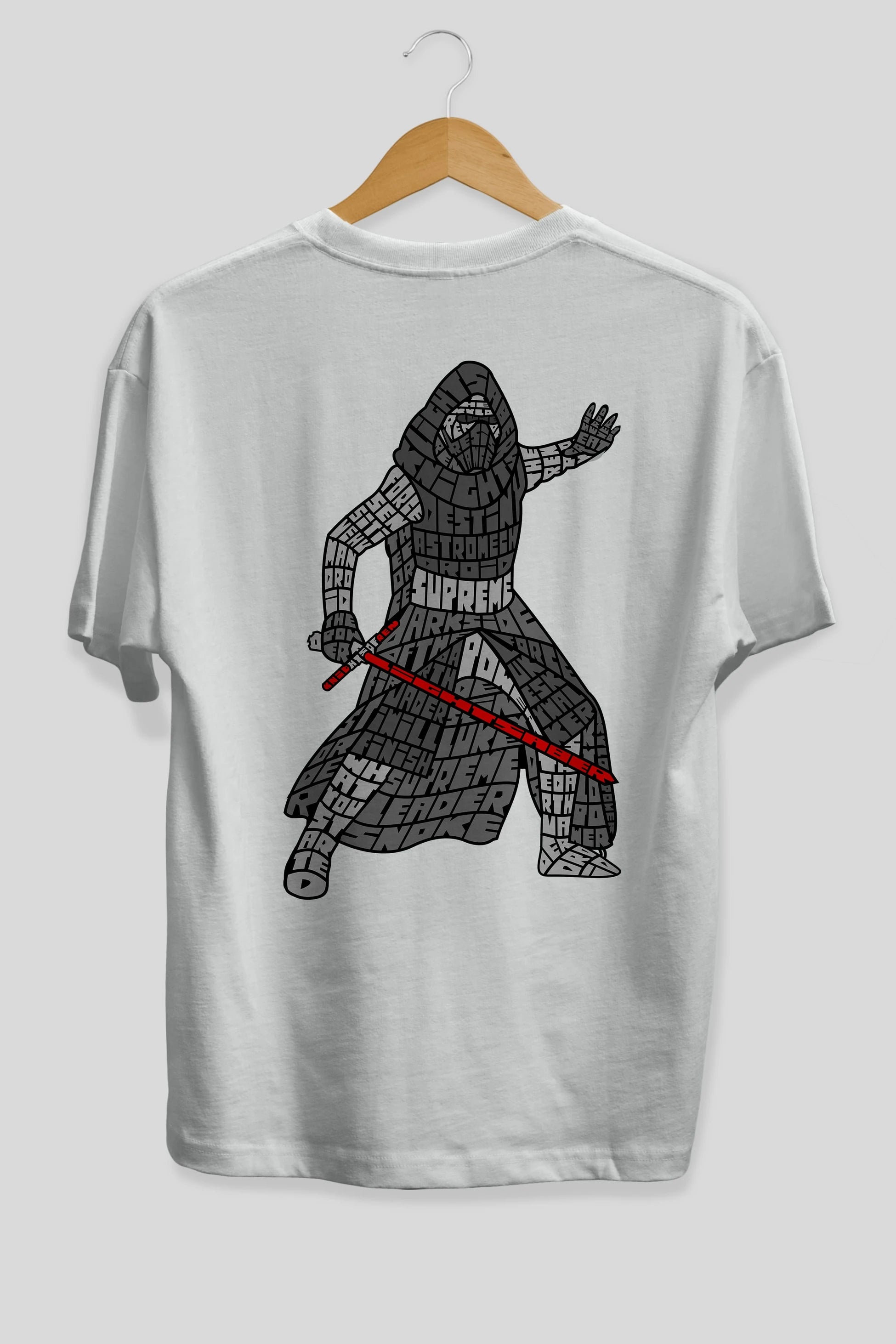 Kylo Arka Baskılı Oversize t-shirt %100 pamuk Erkek Kadın Unisex