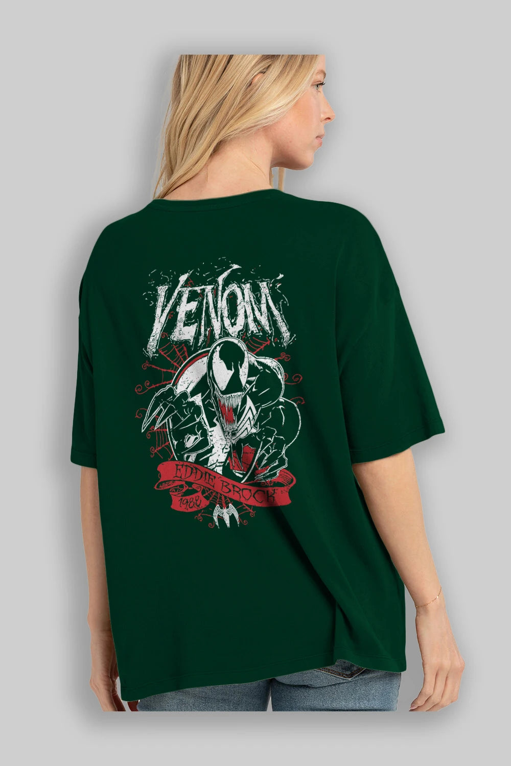 Venom (11) Arka Baskılı Oversize t-shirt Erkek Kadın Unisex %100 Pamuk Bisiklet Yaka tişort