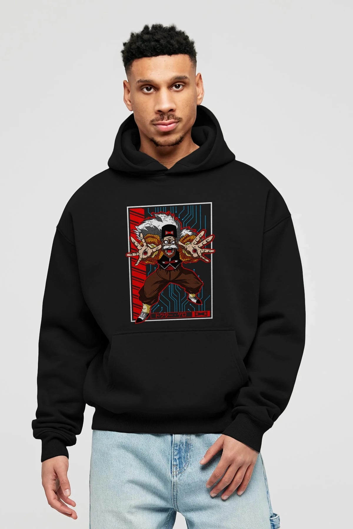 DragonBall DrMakigero Anime Ön Baskılı Hoodie Oversize Kapüşonlu Sweatshirt Erkek Kadın Unisex