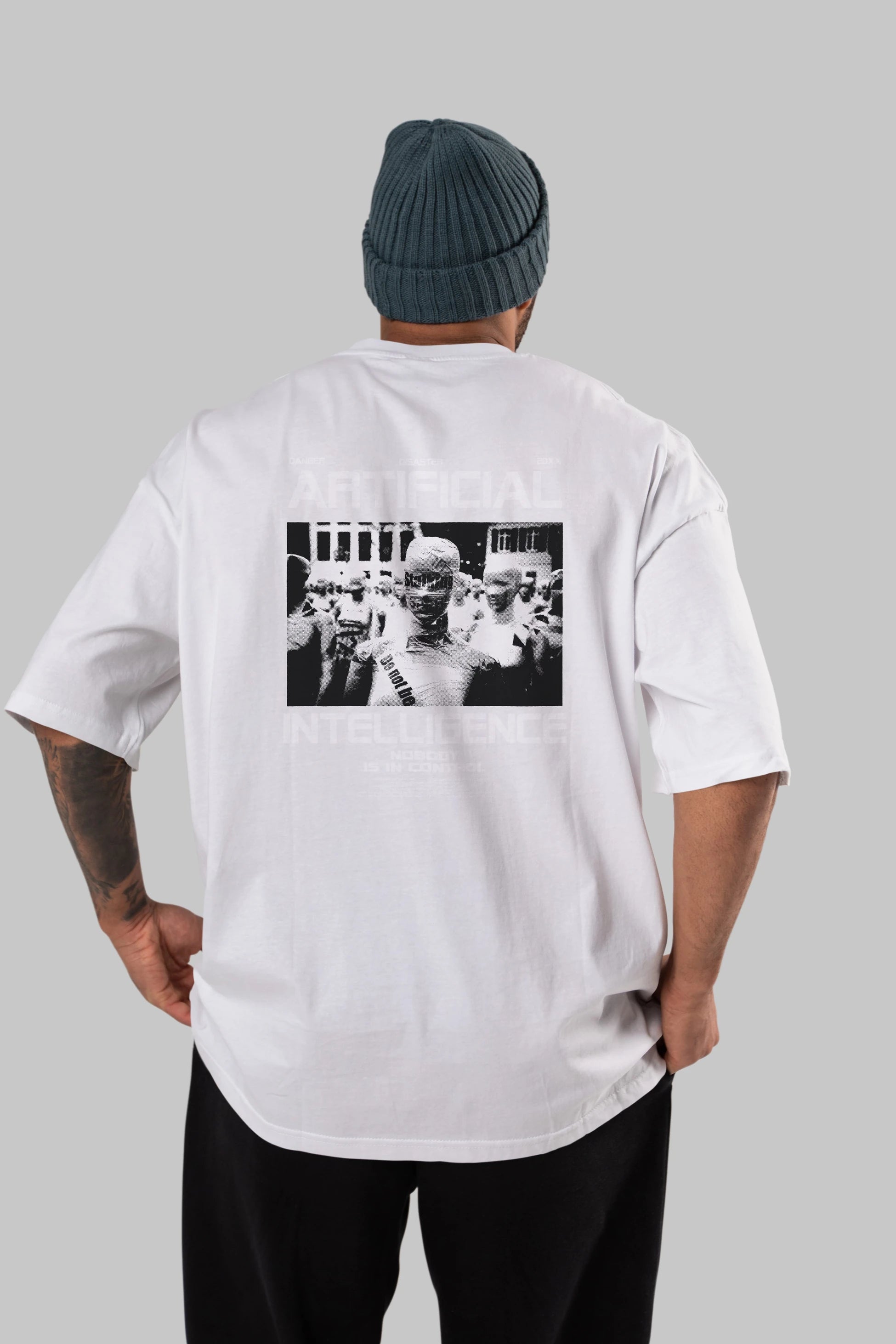 Artificial Intelligence Arka Baskılı Oversize t-shirt Erkek Kadın Unisex