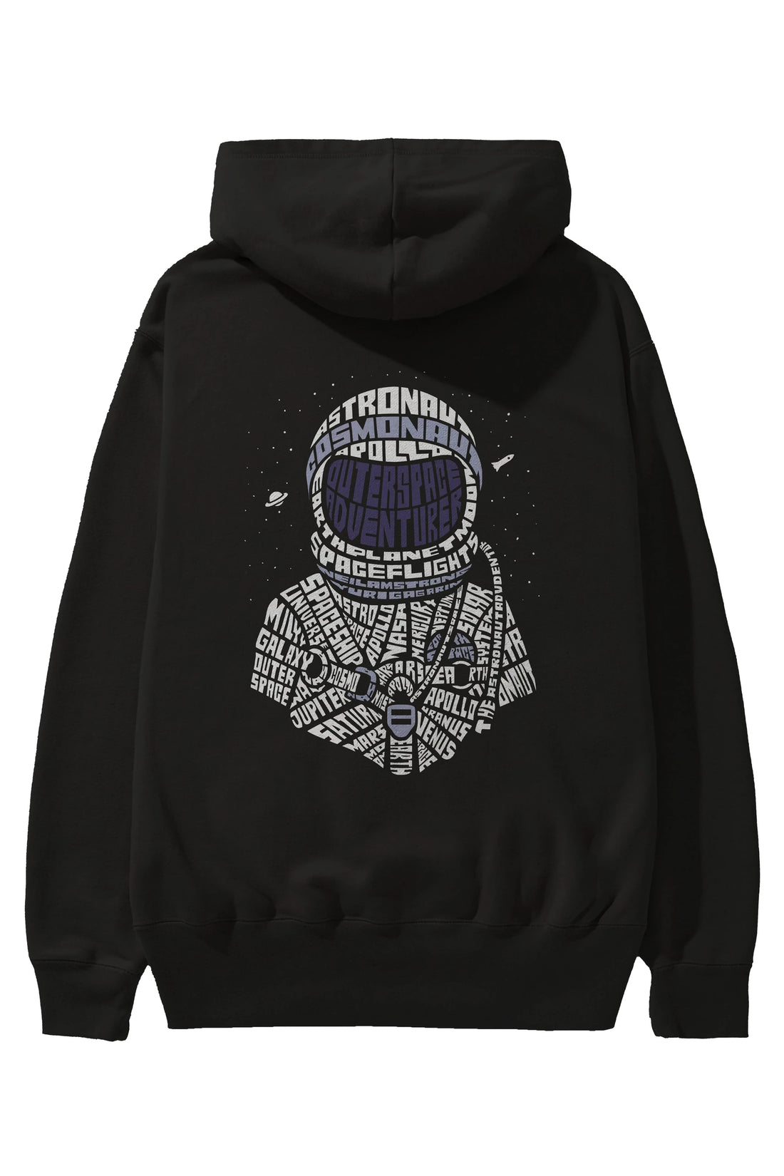 Astronaut Arka Baskılı Hoodie Oversize Kapüşonlu Sweatshirt Erkek Kadın Unisex