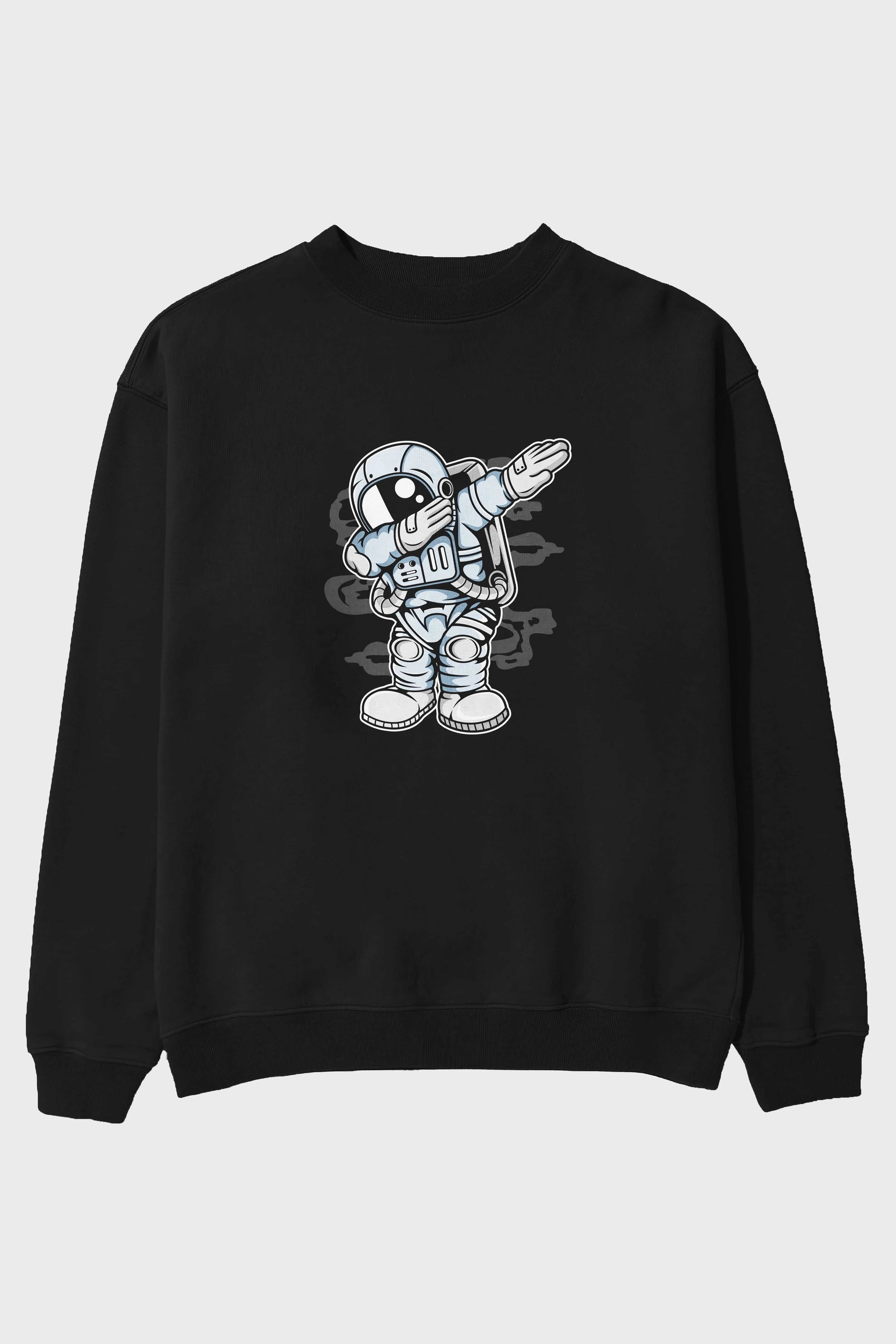 Astronaut Dab Ön Baskılı Oversize Sweatshirt Erkek Kadın Unisex