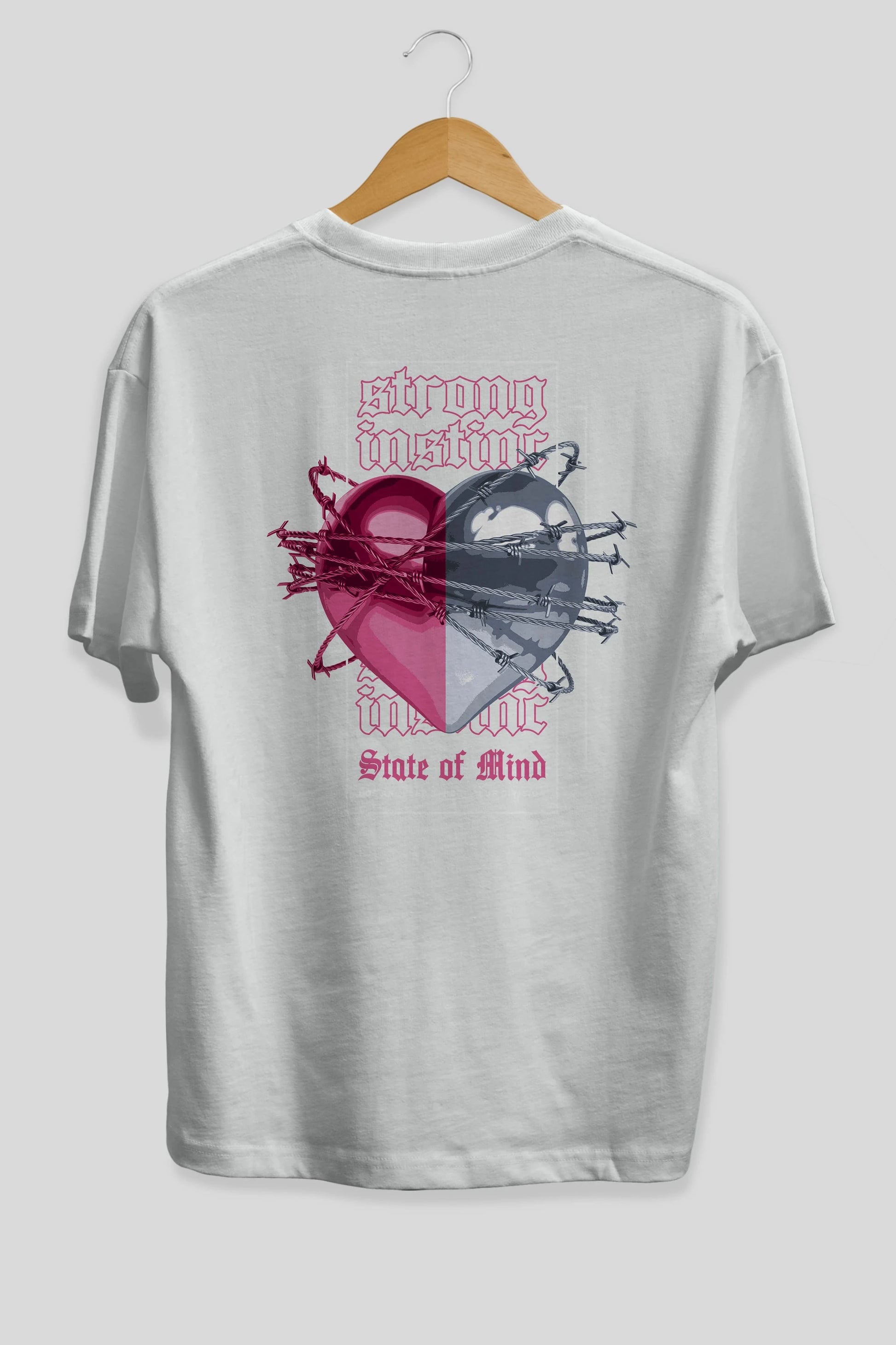 State of Mind Arka Baskılı Oversize t-shirt Erkek Kadın Unisex