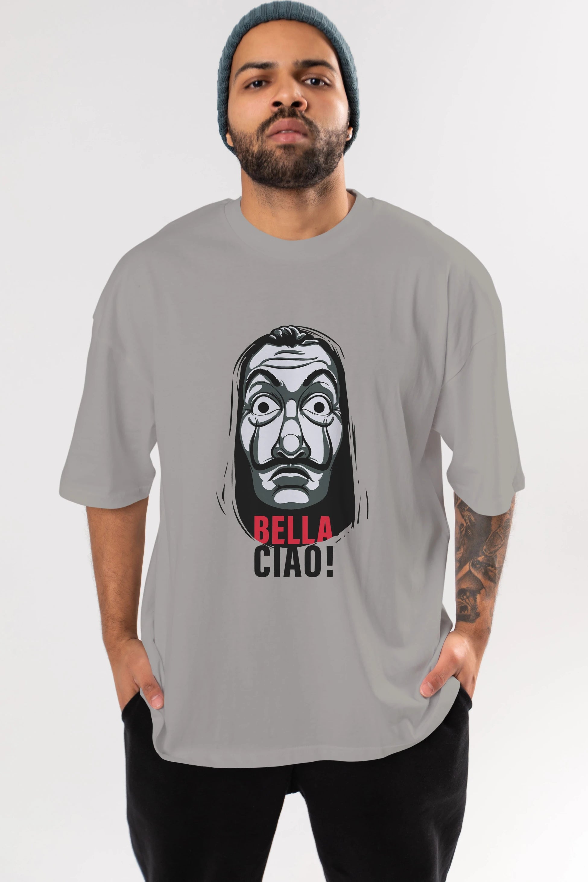 La Casa De Papel (12) Ön Baskılı Oversize t-shirt Erkek Kadın Unisex %100 Pamuk Bisiklet Yaka tişort