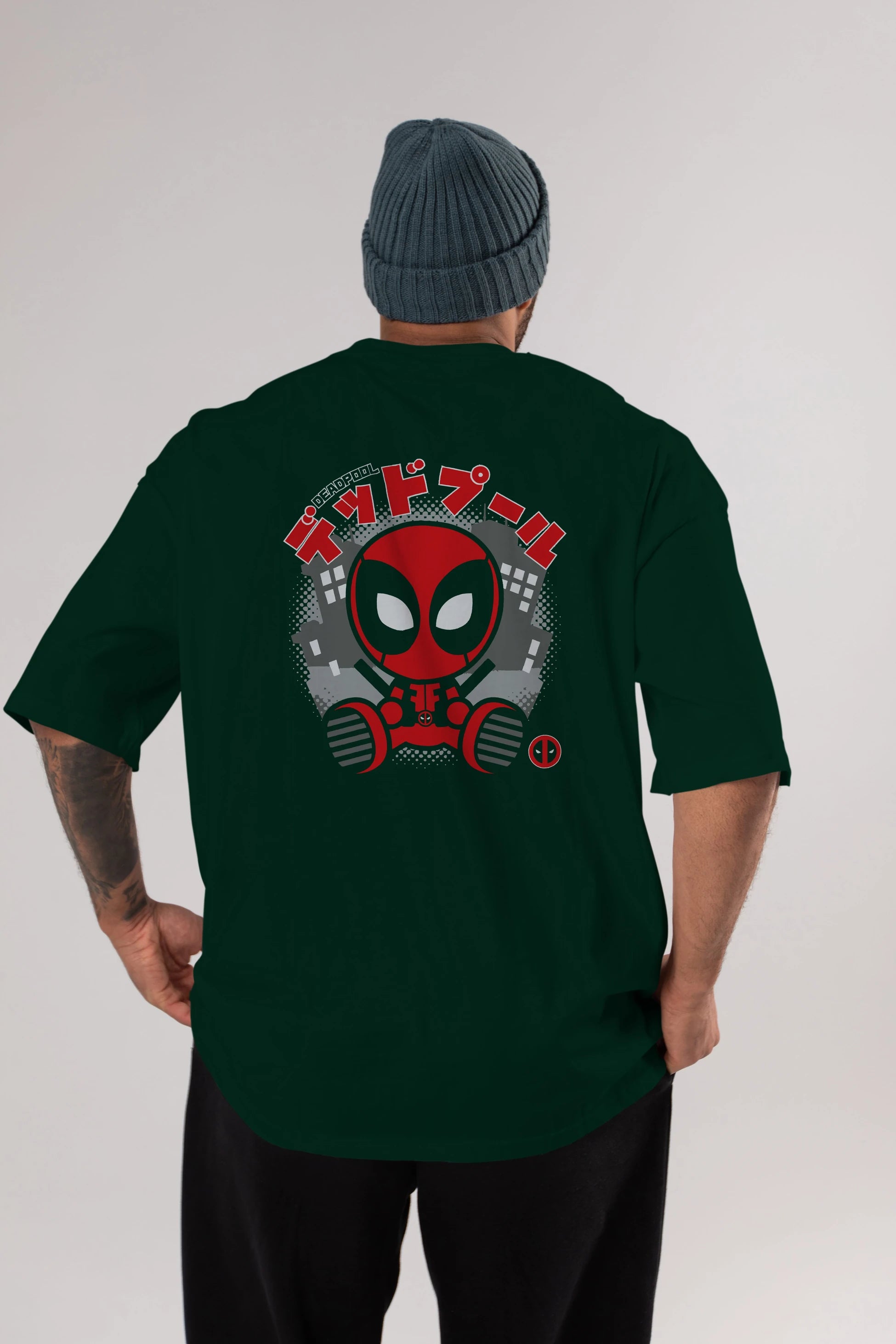 Deadpool (15) Arka Baskılı Oversize t-shirt Erkek Kadın Unisex %100 Pamuk Bisiklet Yaka tişort