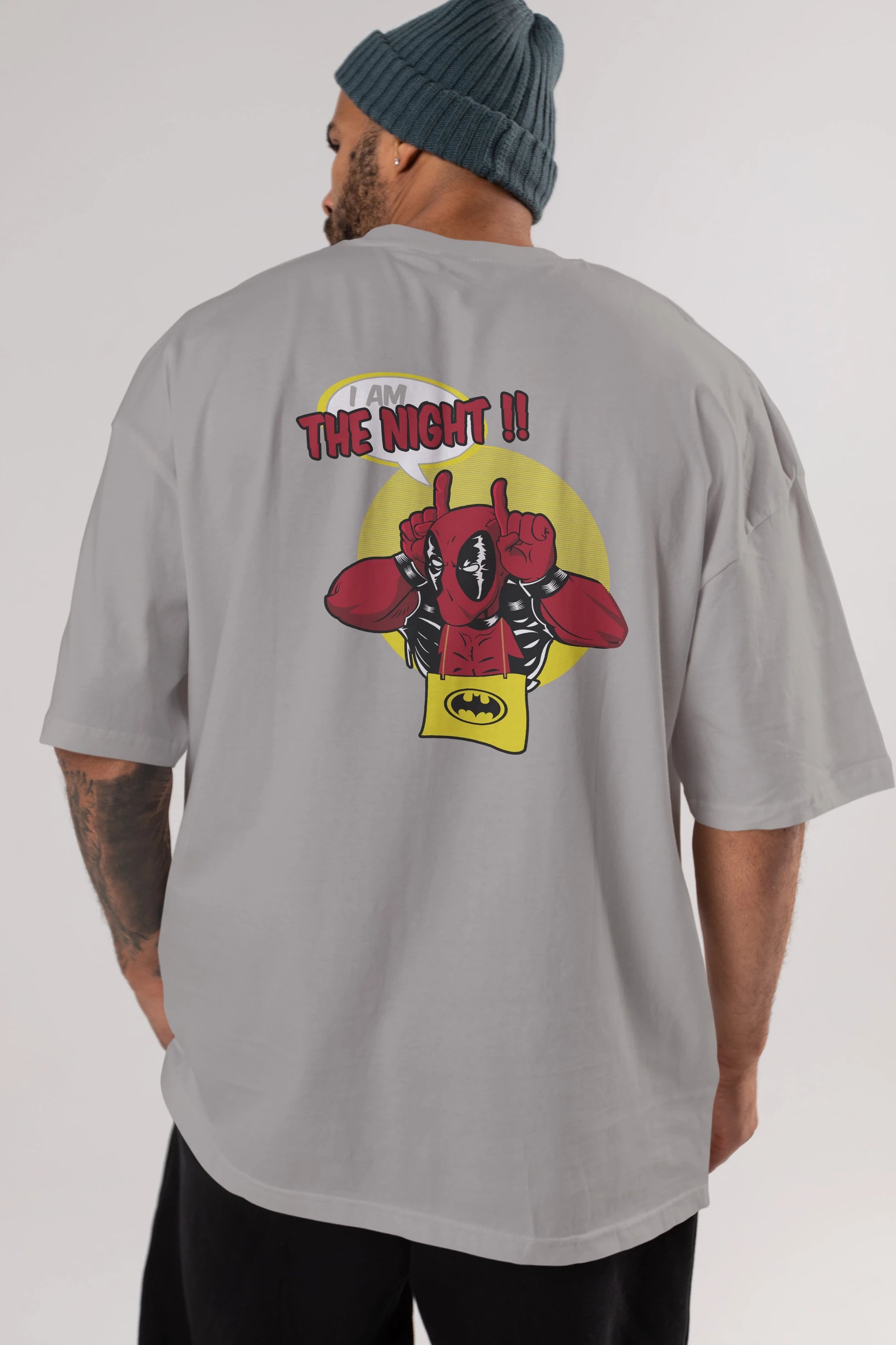Deadpool (1) Arka Baskılı Oversize t-shirt Erkek Kadın Unisex %100 Pamuk Bisiklet Yaka tişort