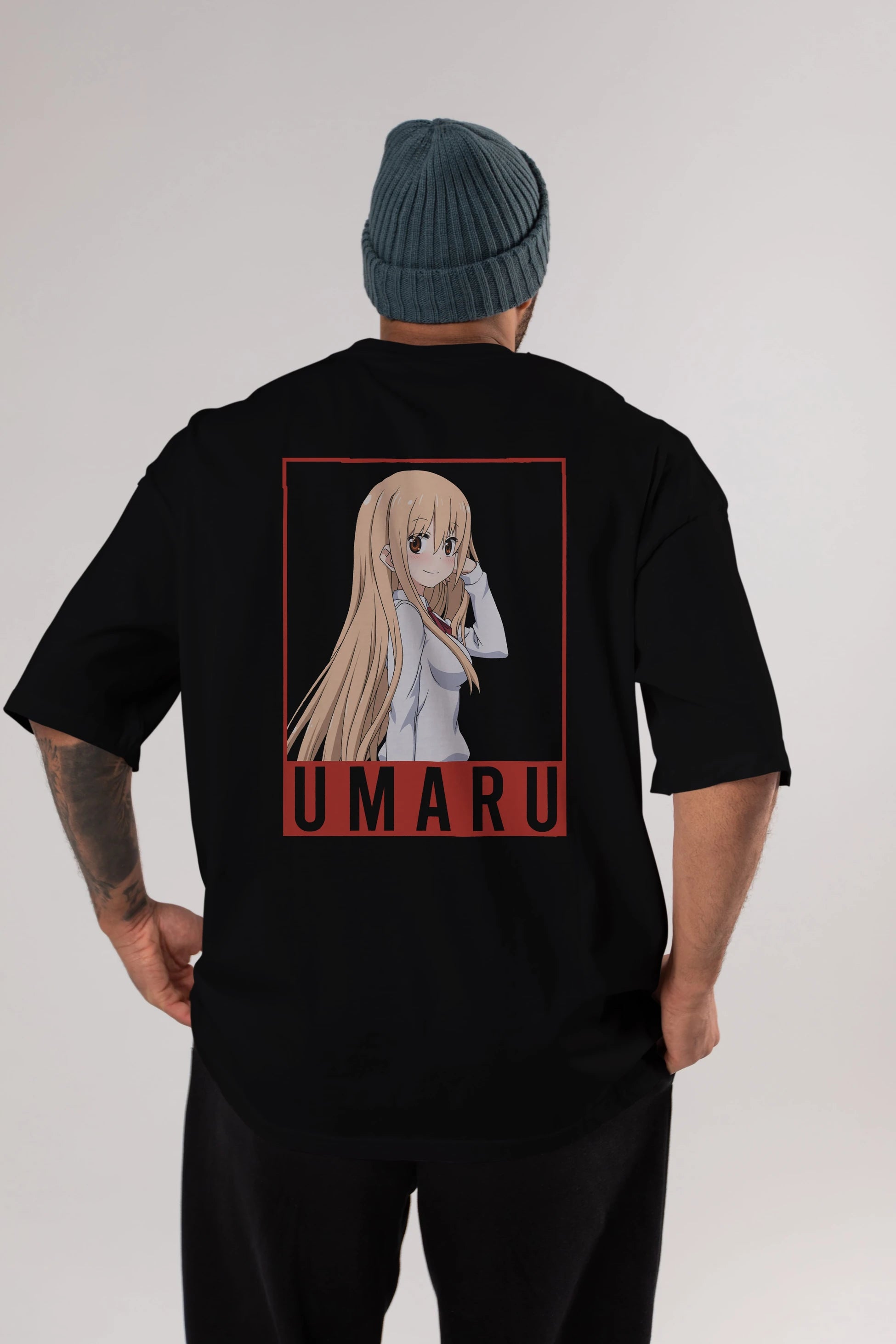 Umaru Doma 2 Anime Arka Baskılı Oversize t-shirt Erkek Kadın Unisex