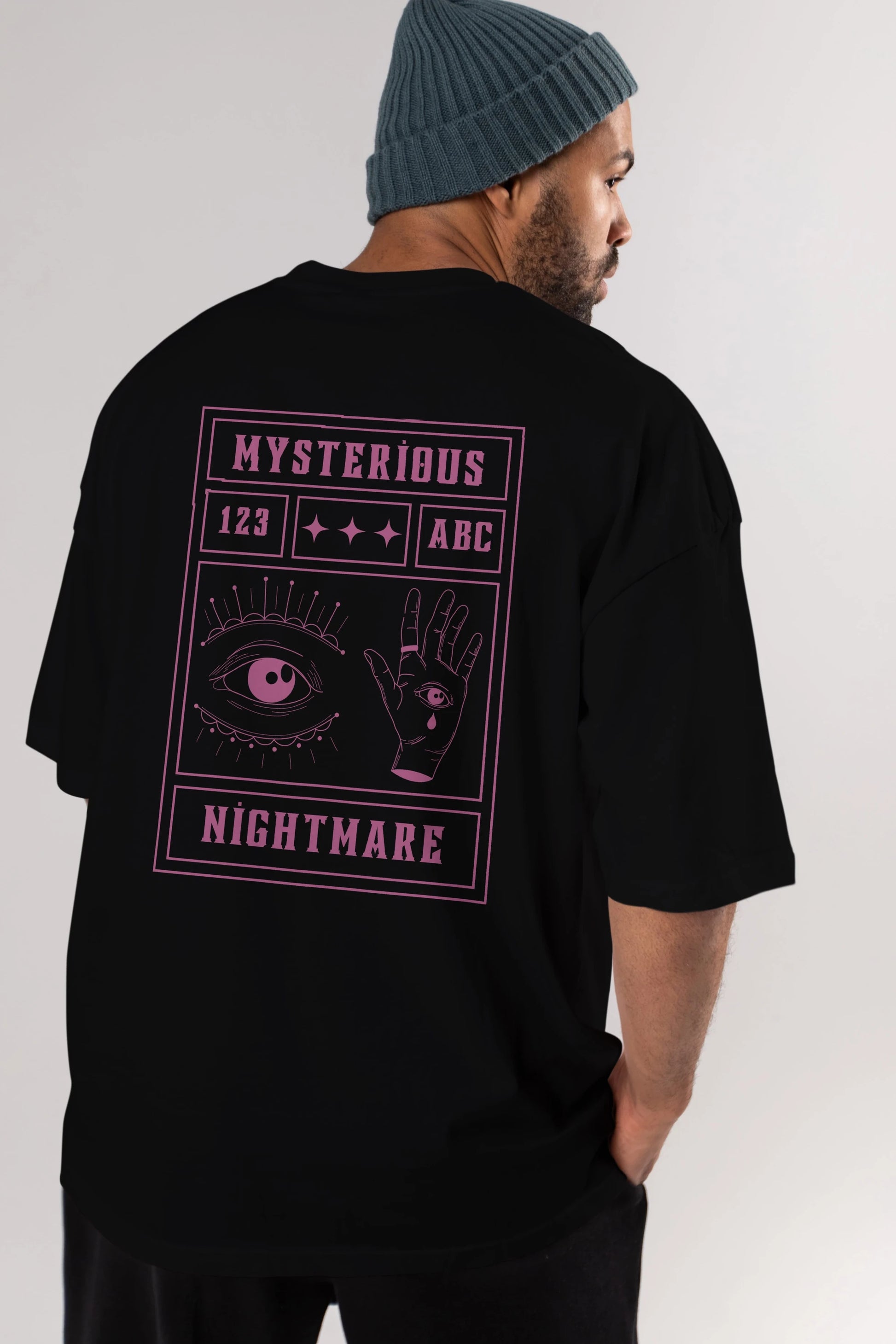 Mysterious Nightmare Arka Baskılı Oversize t-shirt Erkek Kadın Unisex