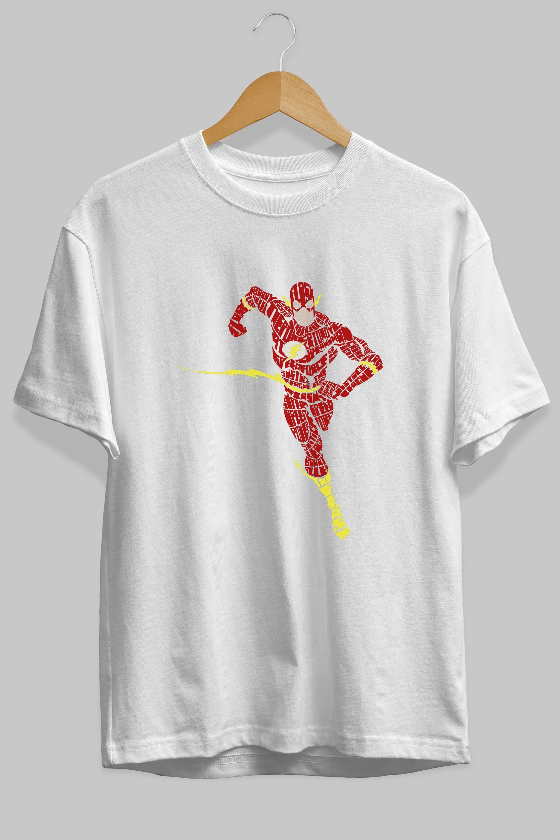 The Flash Ön Baskılı Oversize t-shirt %100 pamuk Erkek Kadın Unisex