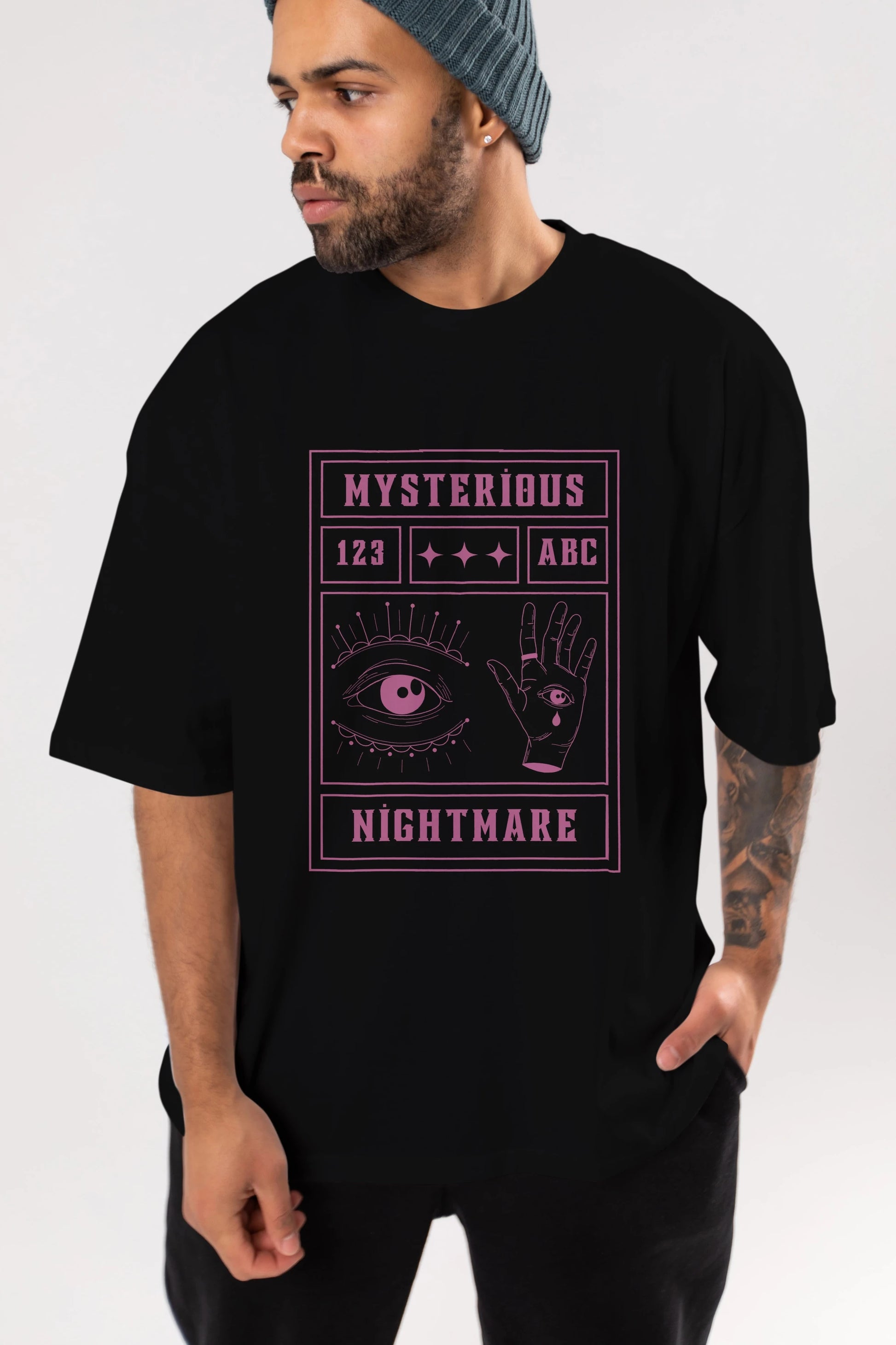 Mysterious Nightmare Ön Baskılı Oversize t-shirt Erkek Kadın Unisex