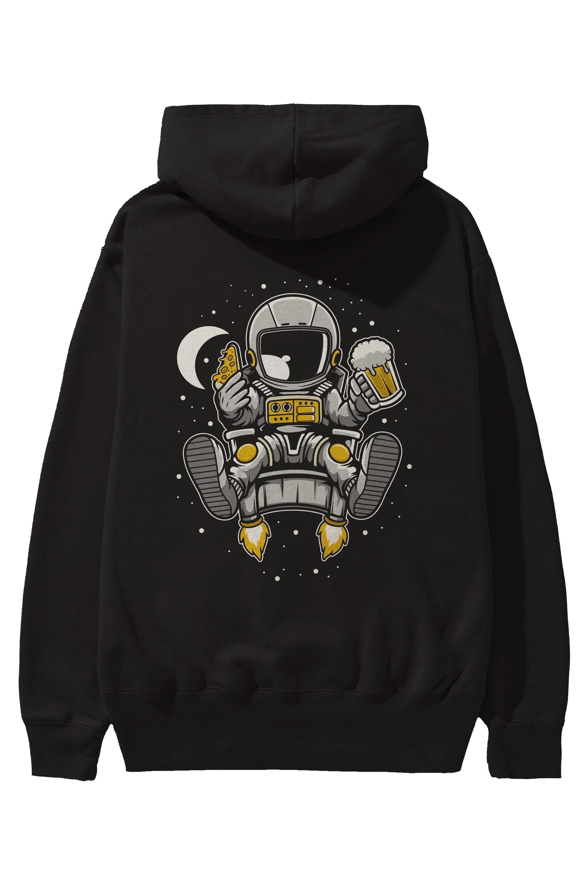 Astronaut Relax (2) Arka Baskılı Hoodie Oversize Kapüşonlu Sweatshirt Erkek Kadın Unisex