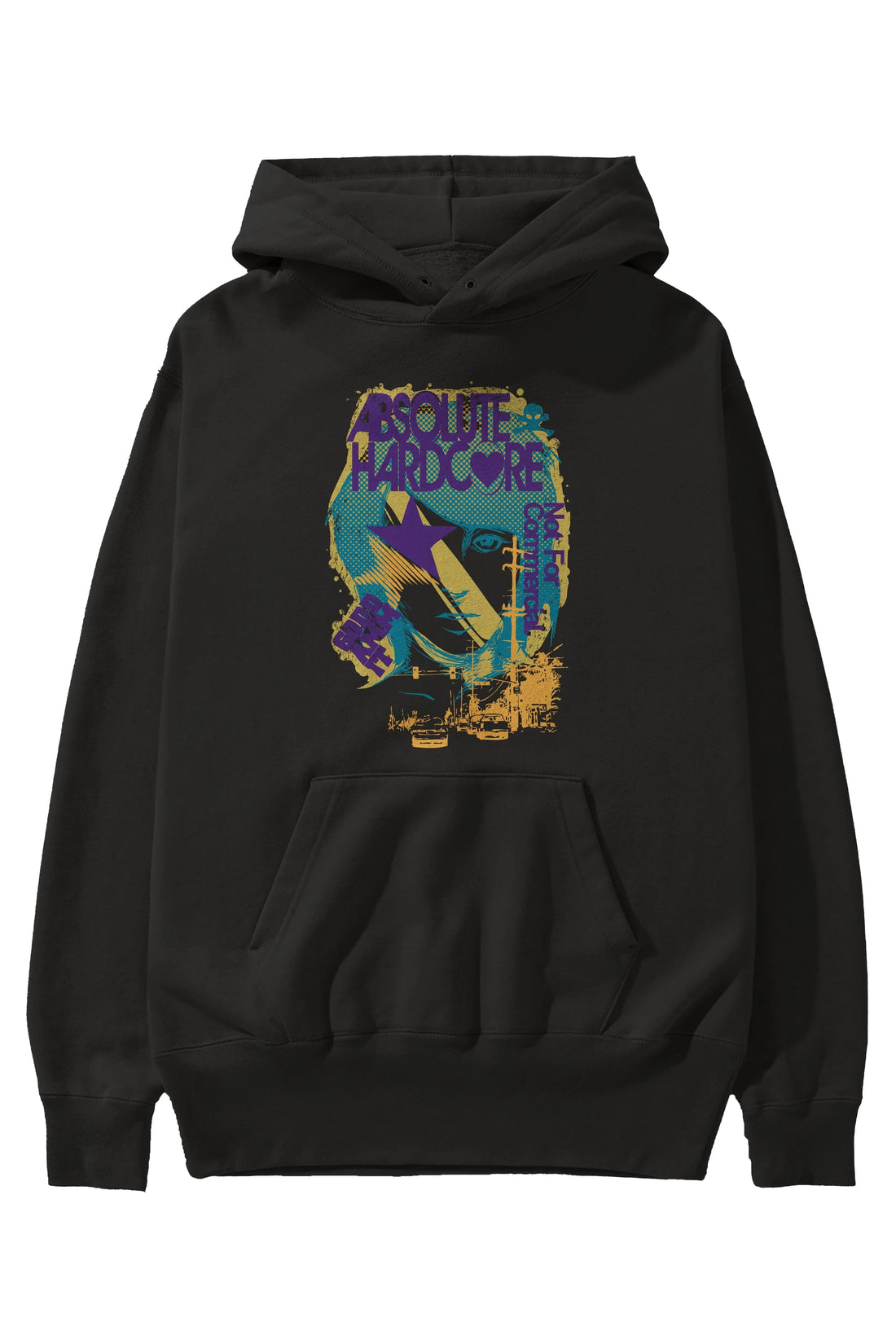 Absolute Hardcore Ön Baskılı Hoodie Oversize Kapüşonlu Sweatshirt Erkek Kadın Unisex