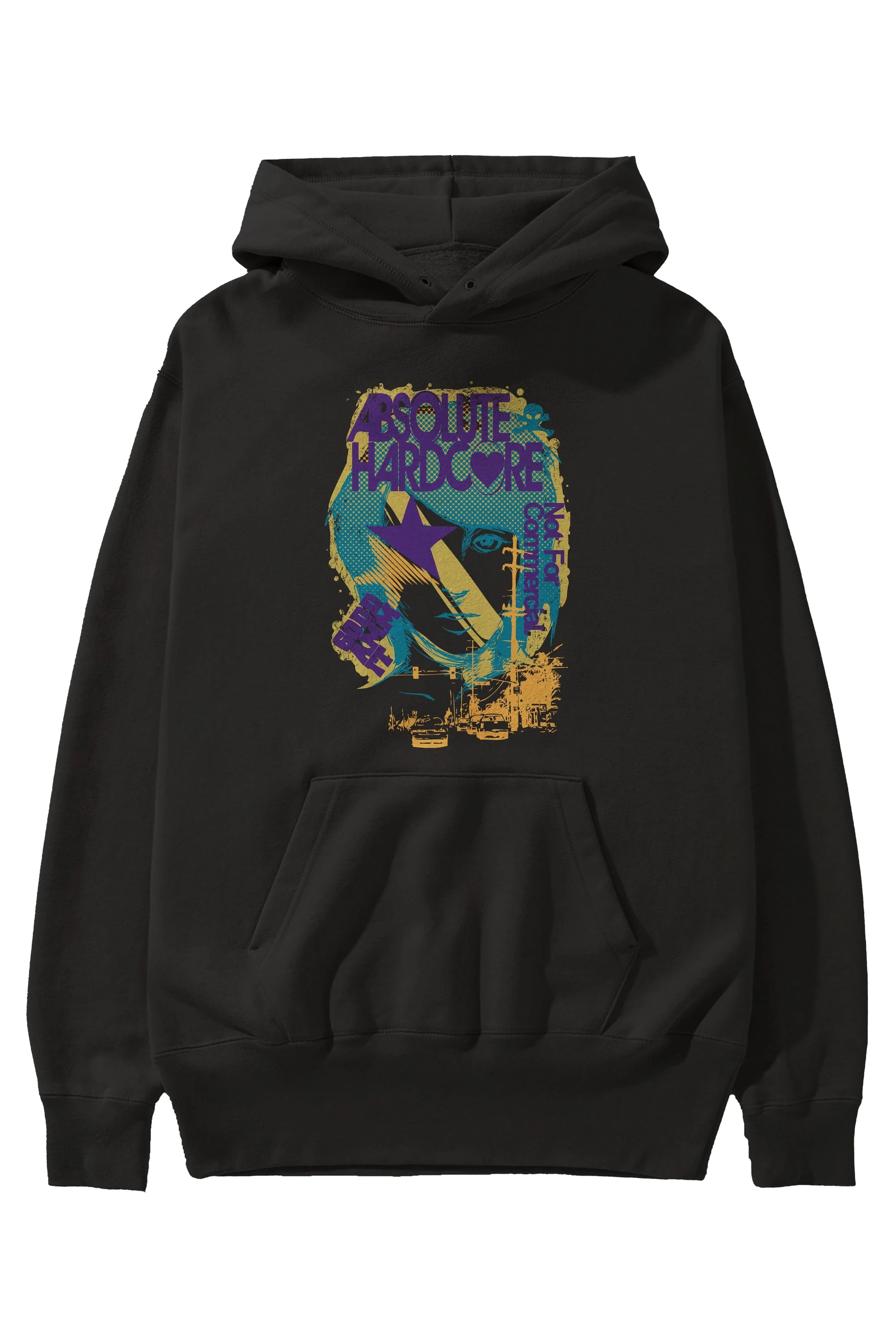 Absolute Hardcore Ön Baskılı Hoodie Oversize Kapüşonlu Sweatshirt Erkek Kadın Unisex