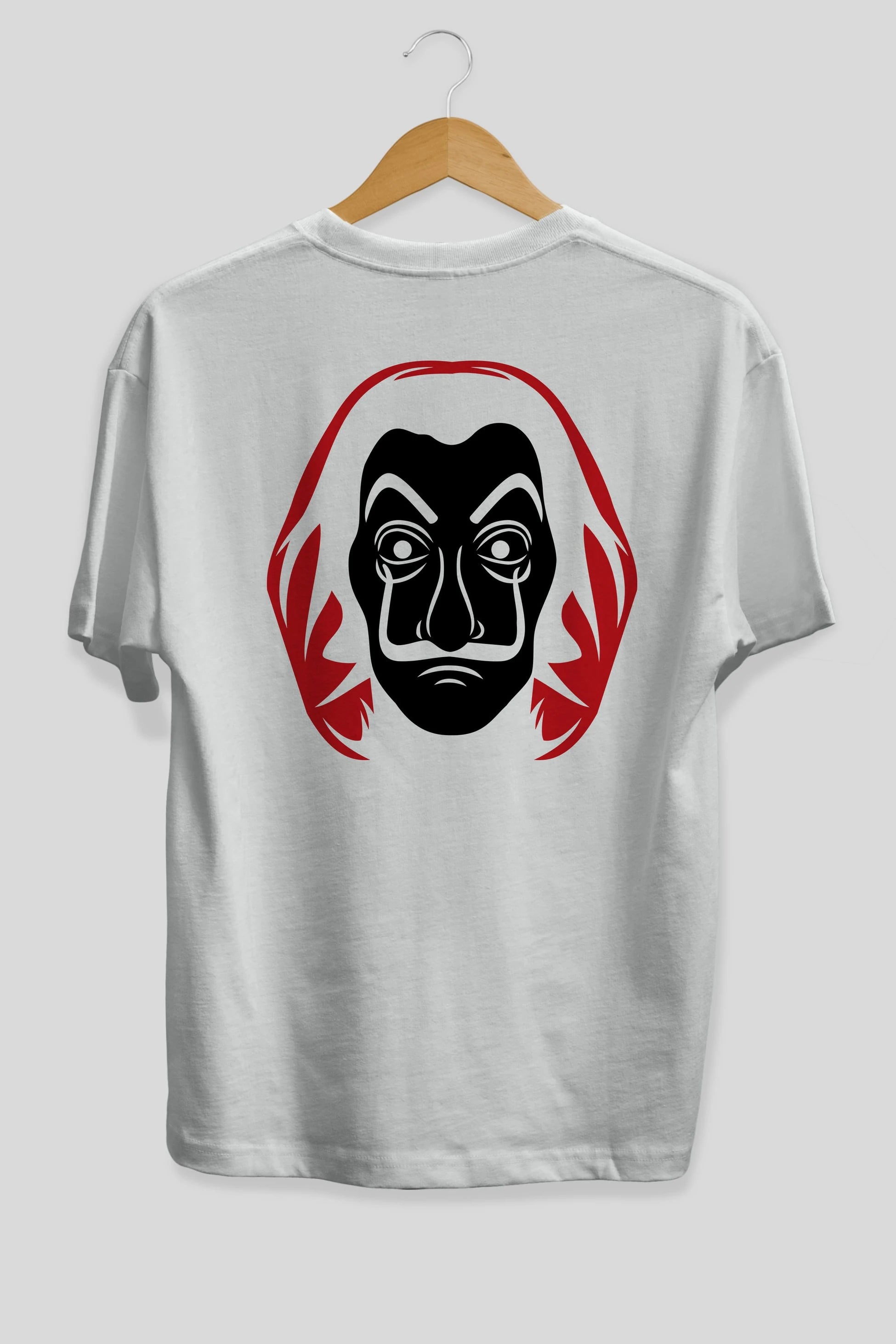 La Casa De Papel (8) Arka Baskılı Oversize t-shirt Erkek Kadın Unisex %100 Pamuk Bisiklet Yaka tişort