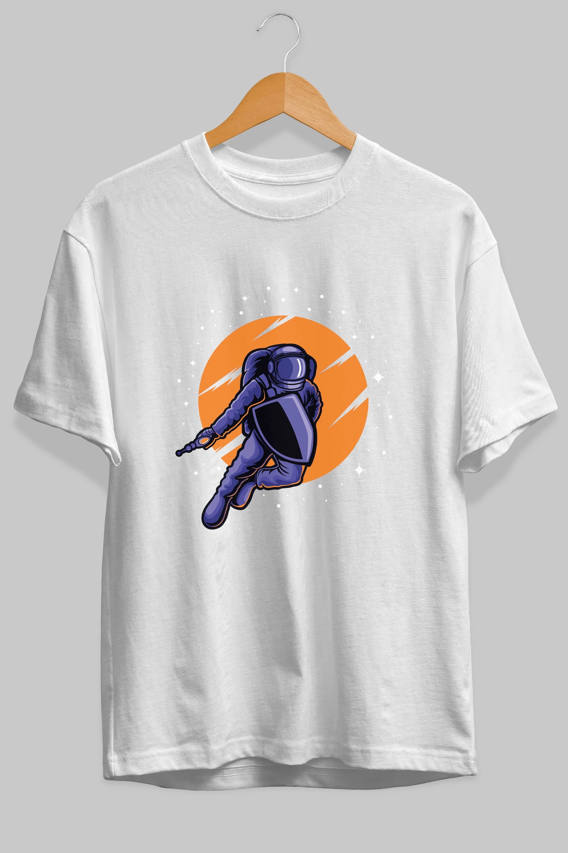 Astro Wars Ön Baskılı Oversize t-shirt Erkek Kadın Unisex