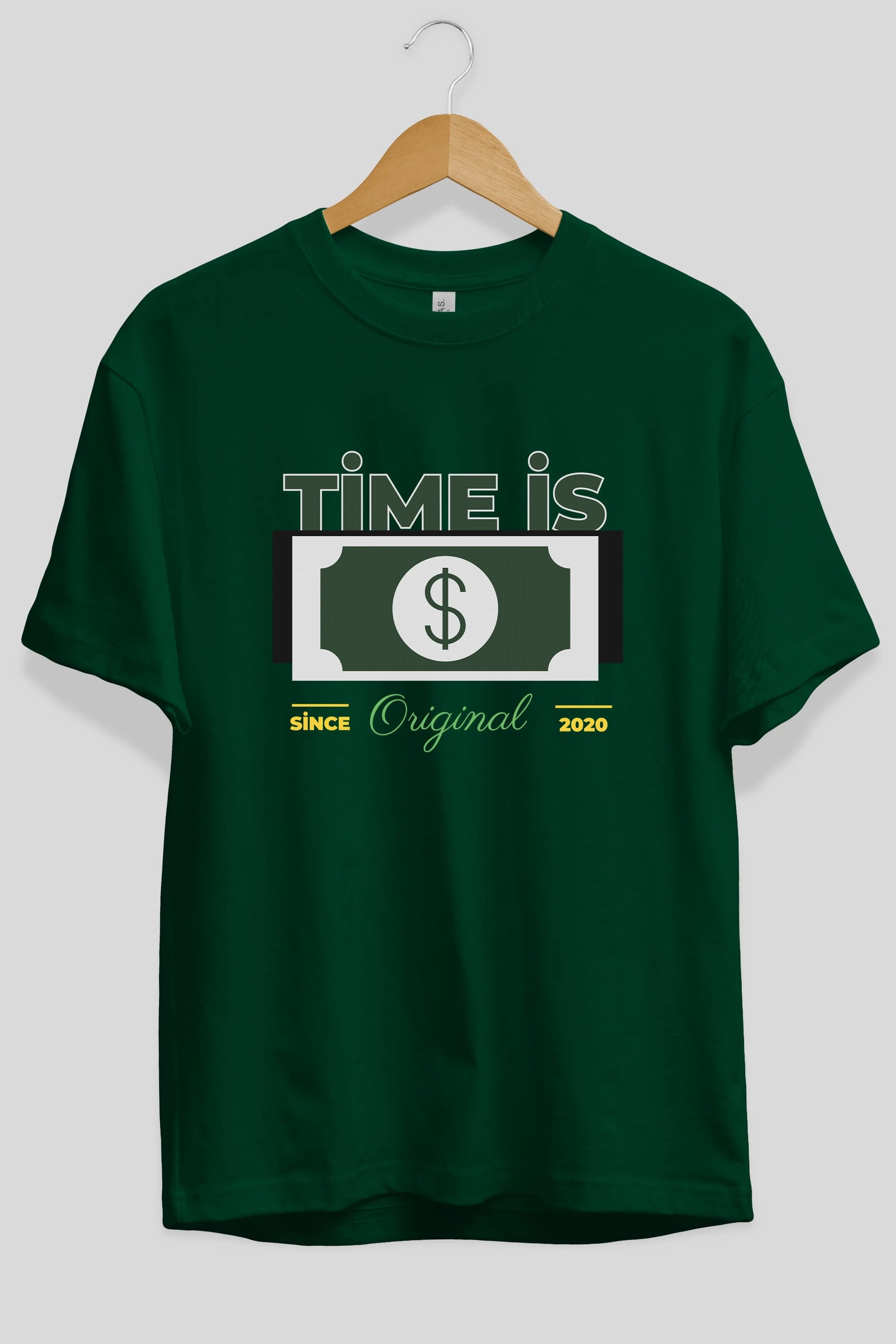 Time is Original Ön Baskılı Oversize t-shirt Erkek Kadın Unisex