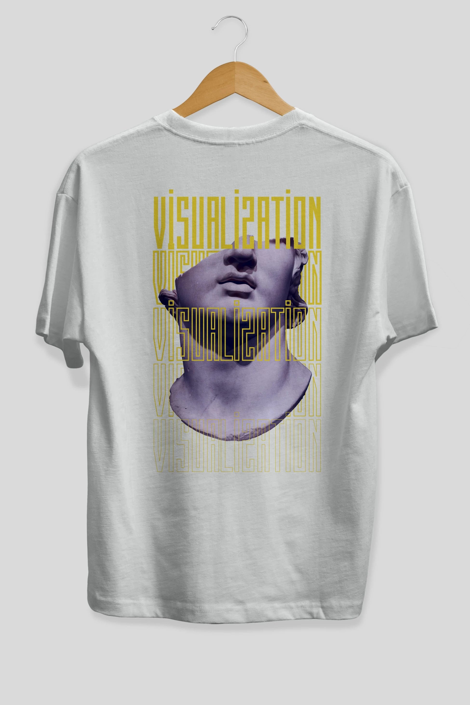 Visualization Yazılı Arka Baskılı Oversize t-shirt Erkek Kadın Unisex