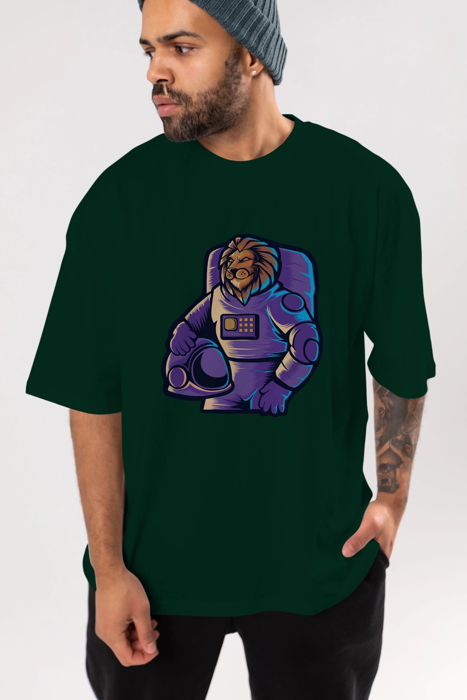 Astroking Ön Baskılı Oversize t-shirt Erkek Kadın Unisex