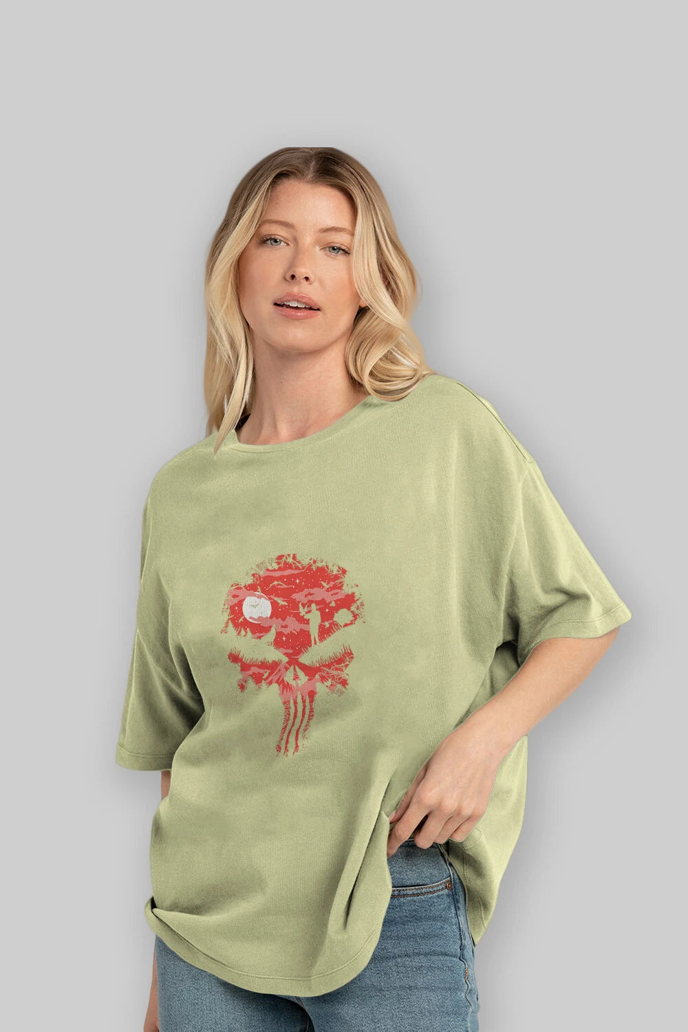 Stand And Bleed Ön Baskılı Oversize t-shirt %100 pamuk Erkek Kadın Unisex