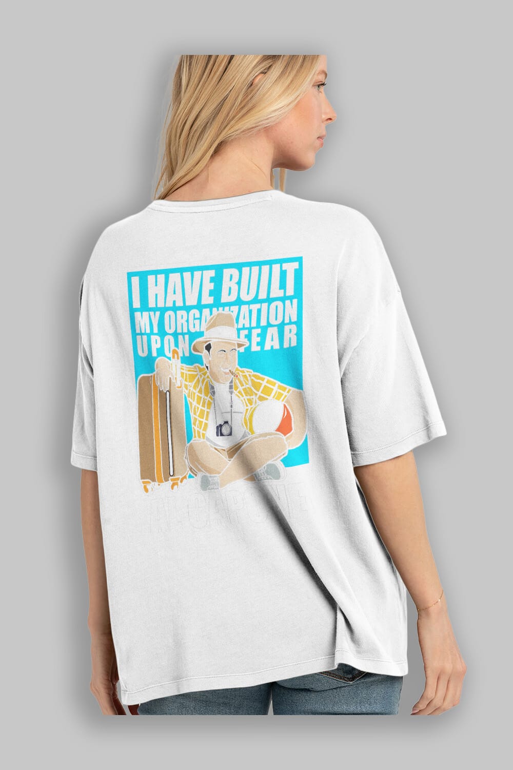 Al Capone Holiday Arka Baskılı Oversize t-shirt Erkek Kadın Unisex %100 Pamuk tişort