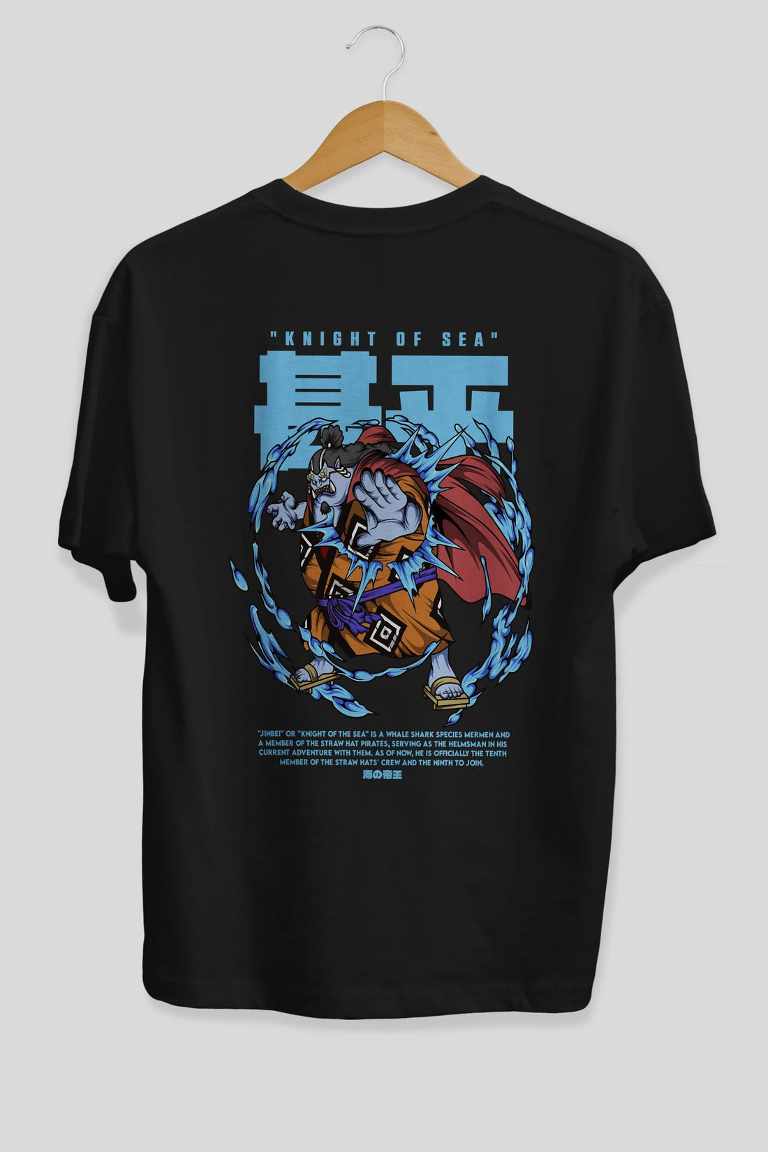 Jinbei Anime Arka Baskılı Oversize t-shirt Erkek Kadın Unisex