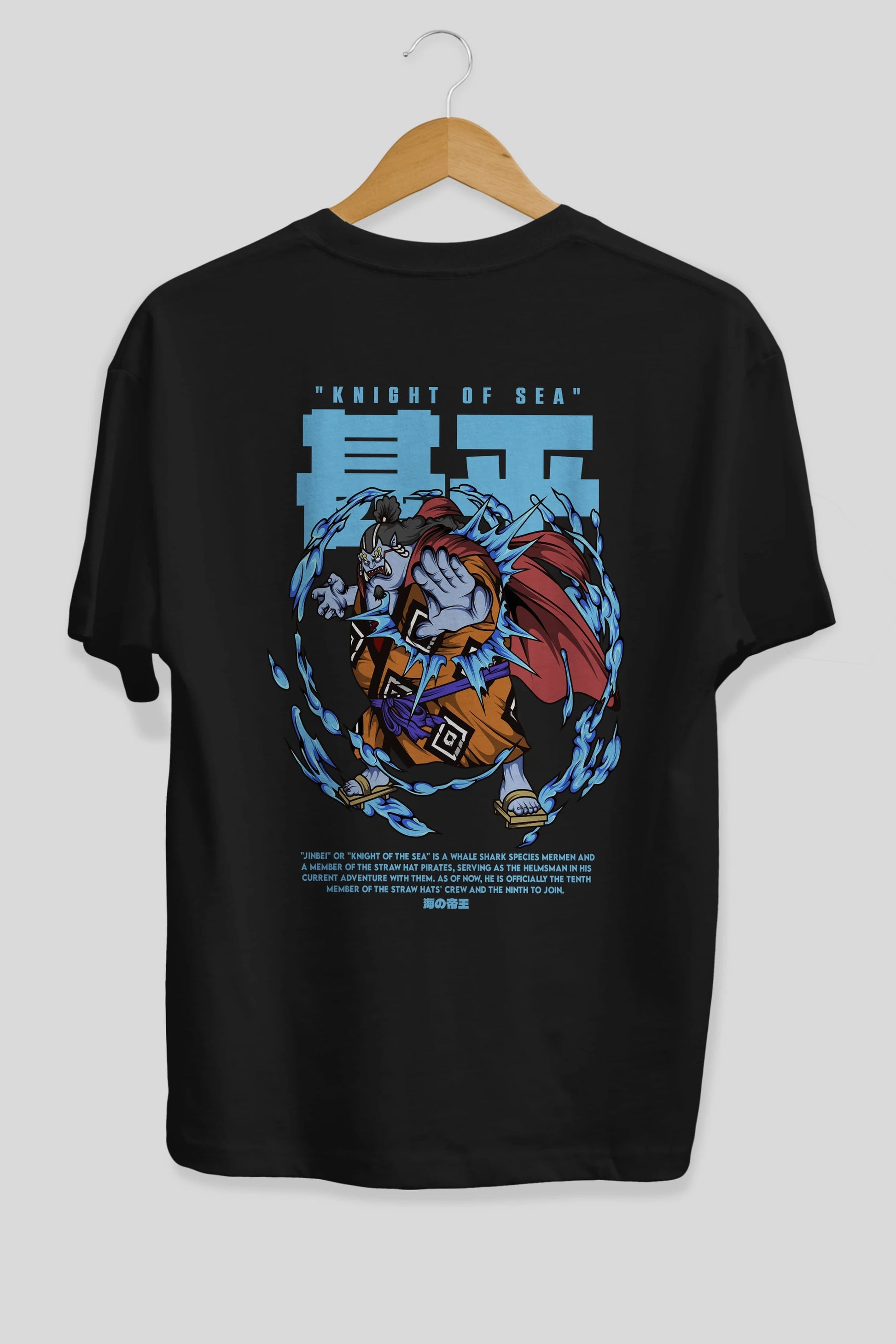 Jinbei Anime Arka Baskılı Oversize t-shirt Erkek Kadın Unisex