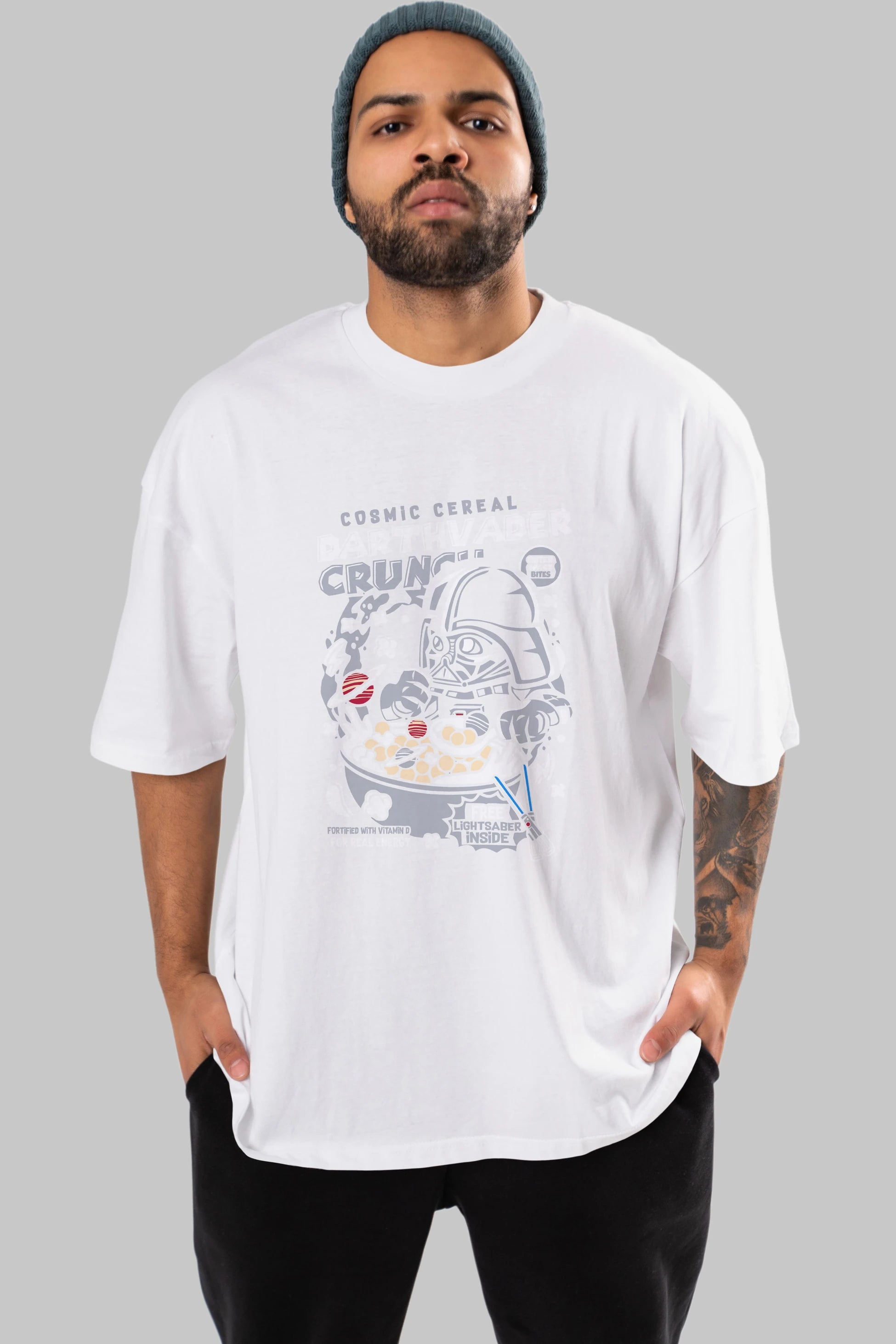 Darth Vader (2) Ön Baskılı Oversize t-shirt Erkek Kadın Unisex %100 Pamuk Bisiklet Yaka tişort