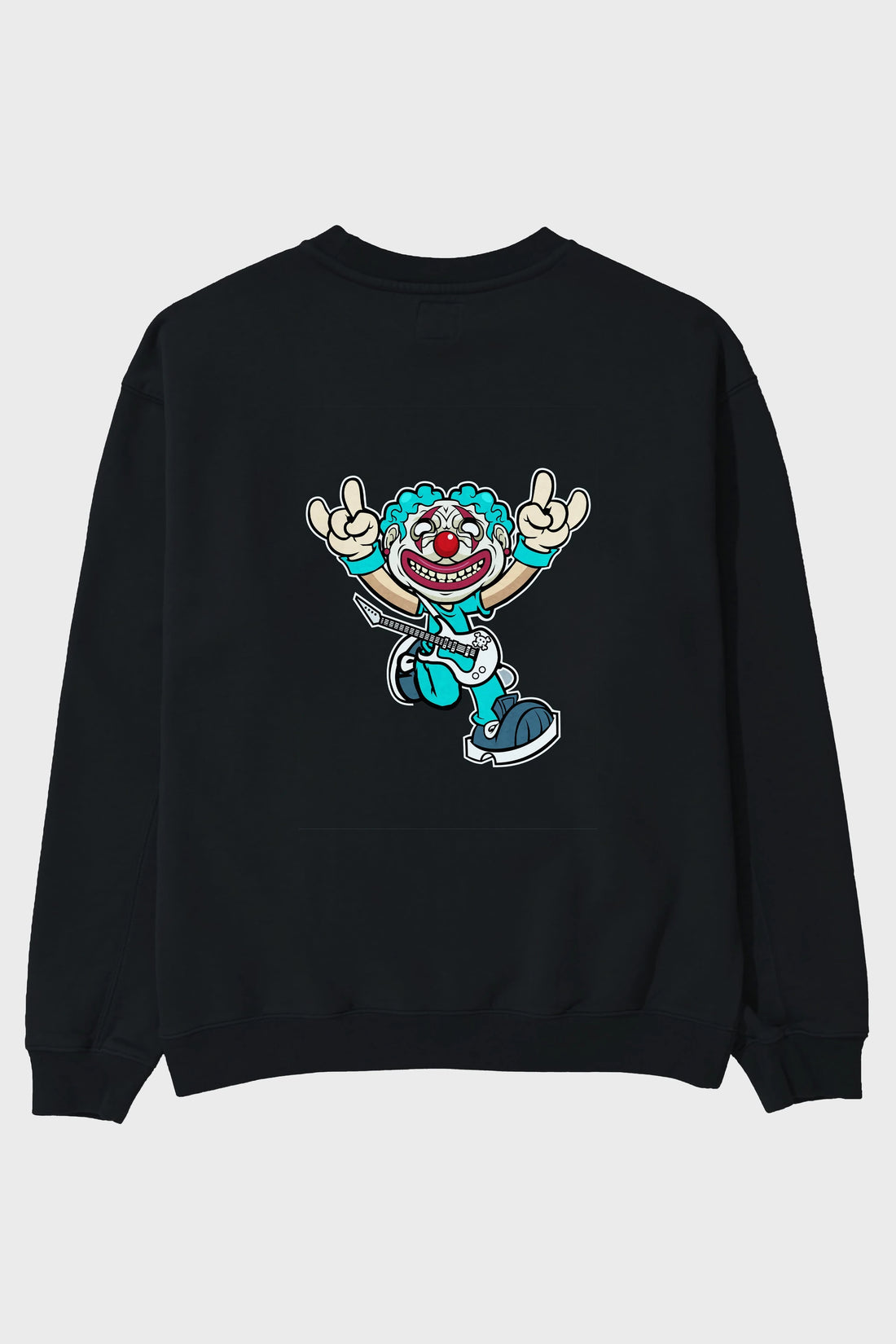 Clown Punk Arka Baskılı Oversize Sweatshirt Erkek Kadın Unisex