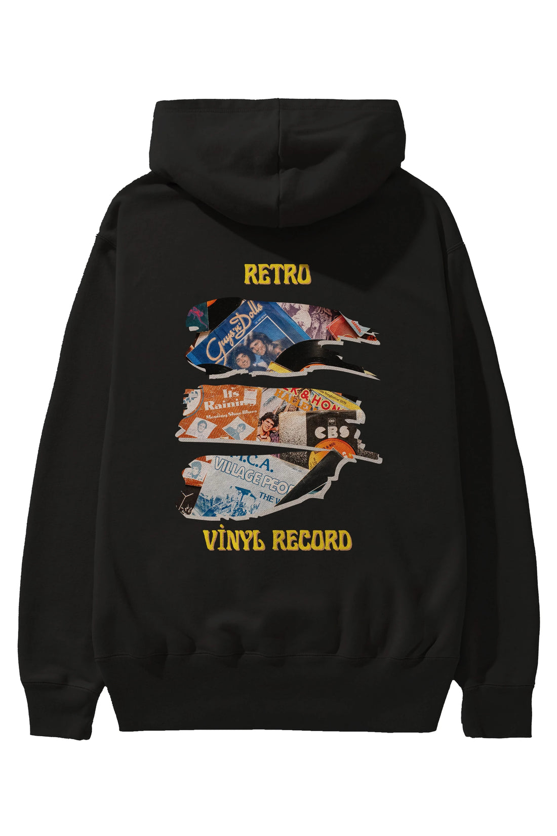 Retro Design Arka Baskılı Oversize Hoodie Kapüşonlu Sweatshirt Erkek Kadın Unisex